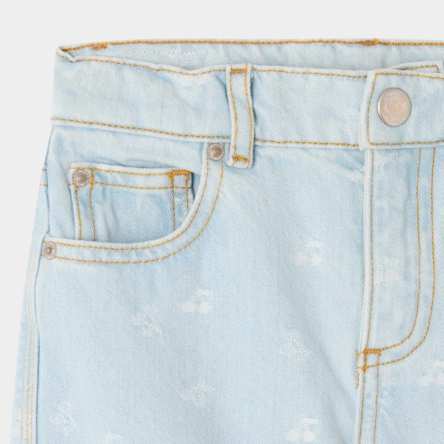 Girls Light Blue Denim Trousers