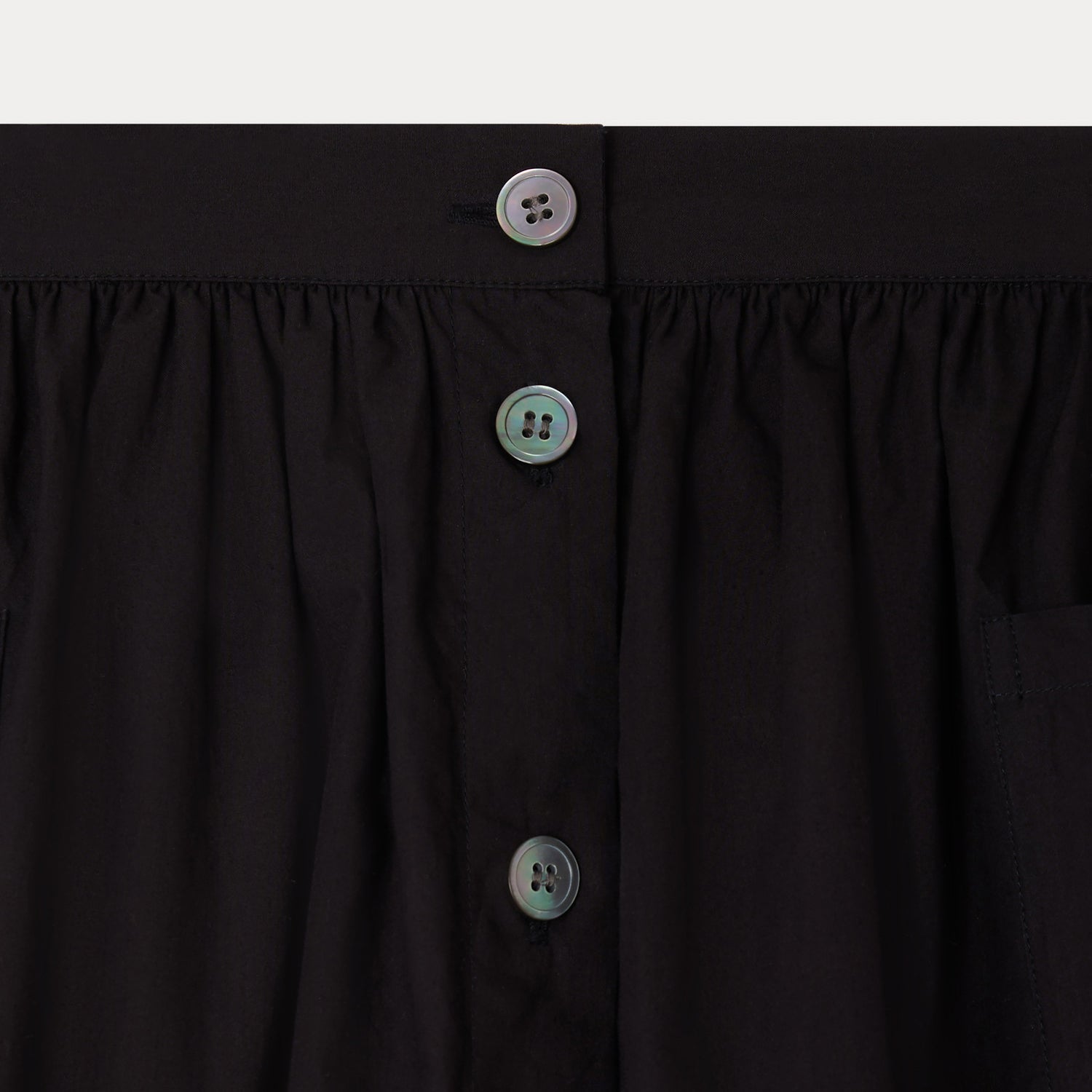 Girls Black Cotton Skirt