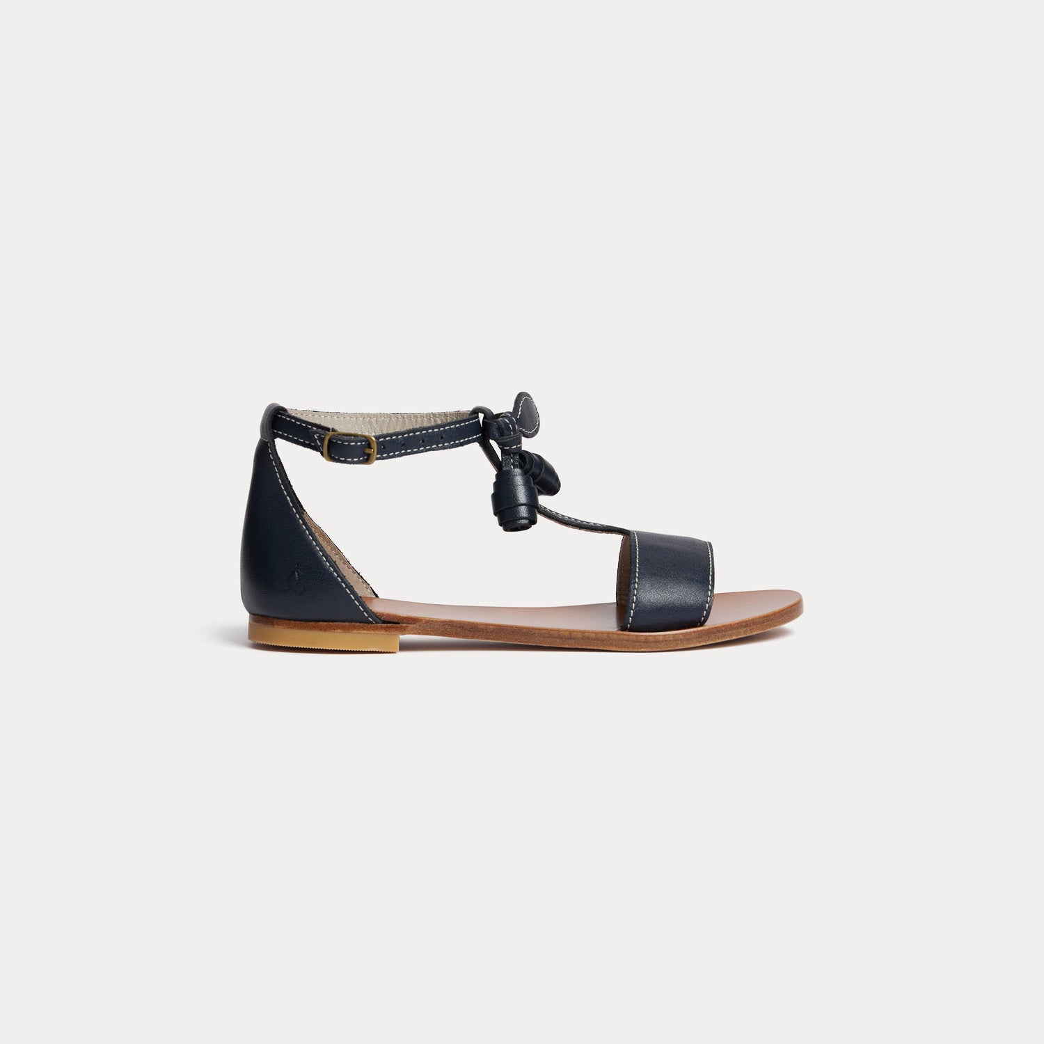 Girls Navy Cherry Sandals