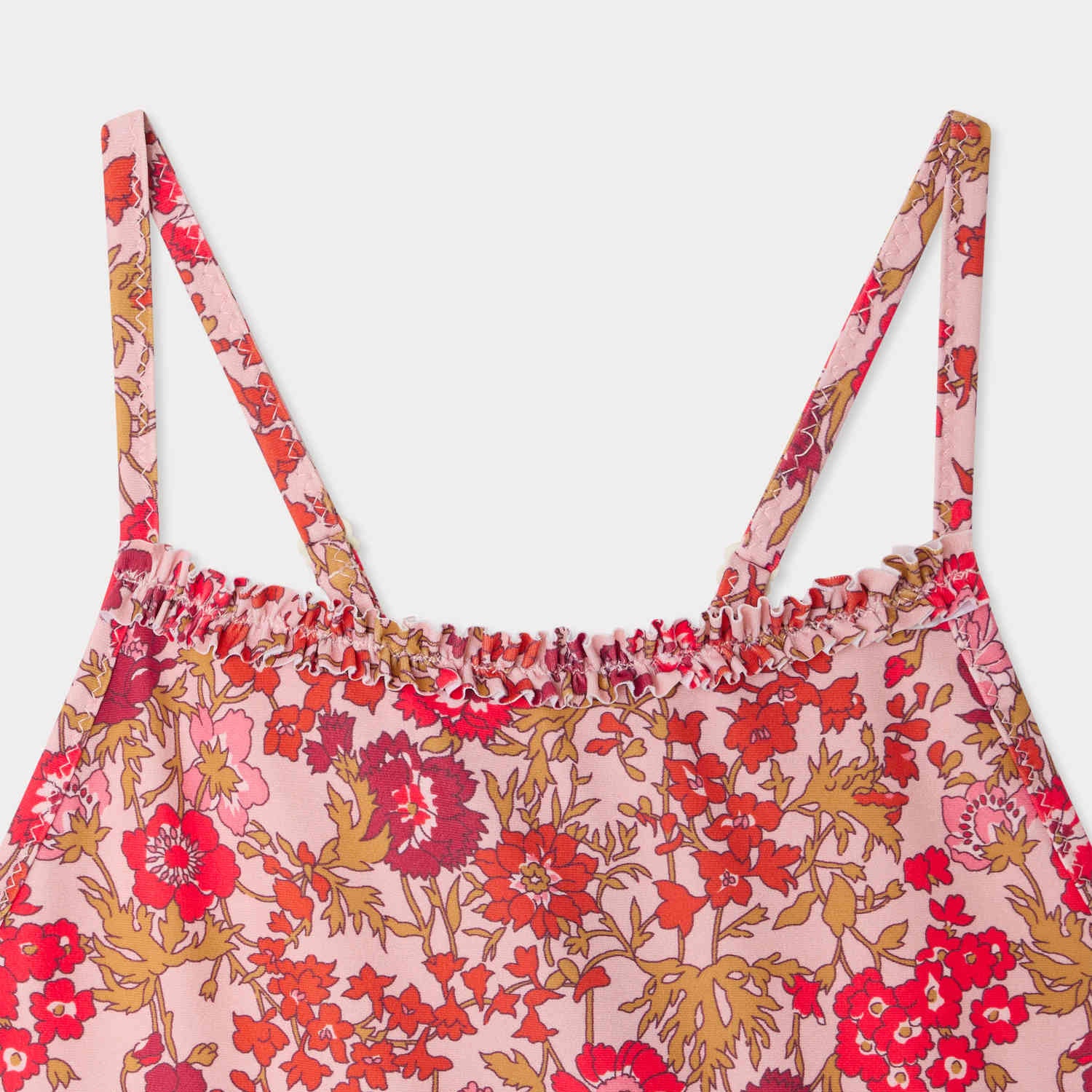 Girls Pink Flower Swimsuit