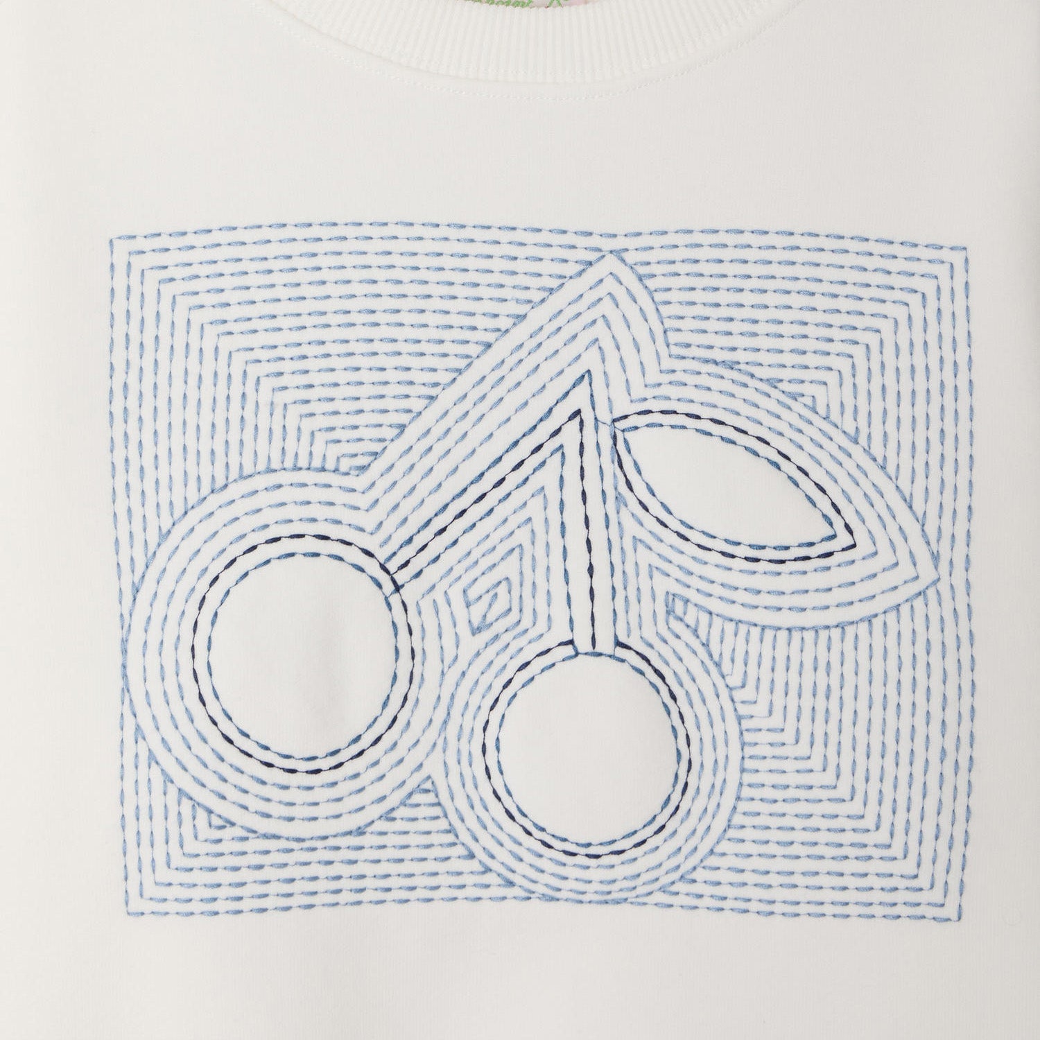 Girls White Logo Cotton Sweatshirt