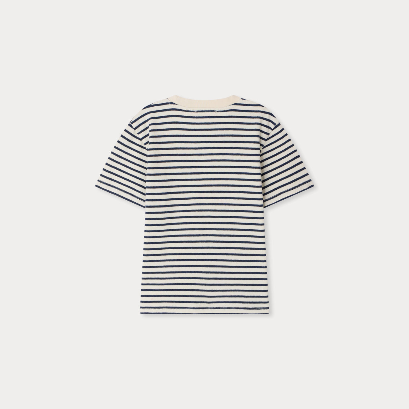 Girls Blue Stripes Cotton T-Shirt