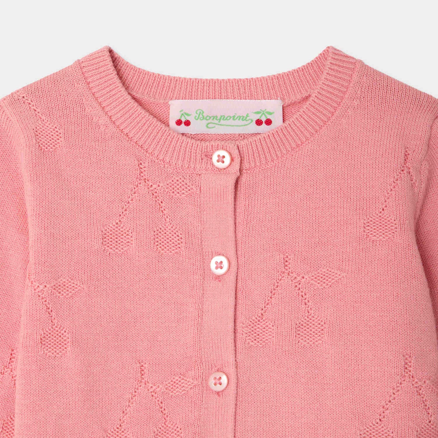 Baby Girls Pink Cotton Cardigan