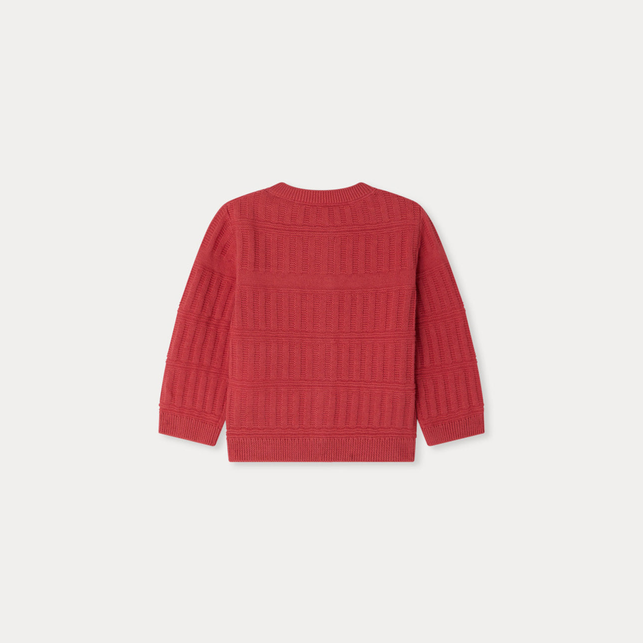 Baby Girls Red Cherry Embroidered Cotton Cardigan