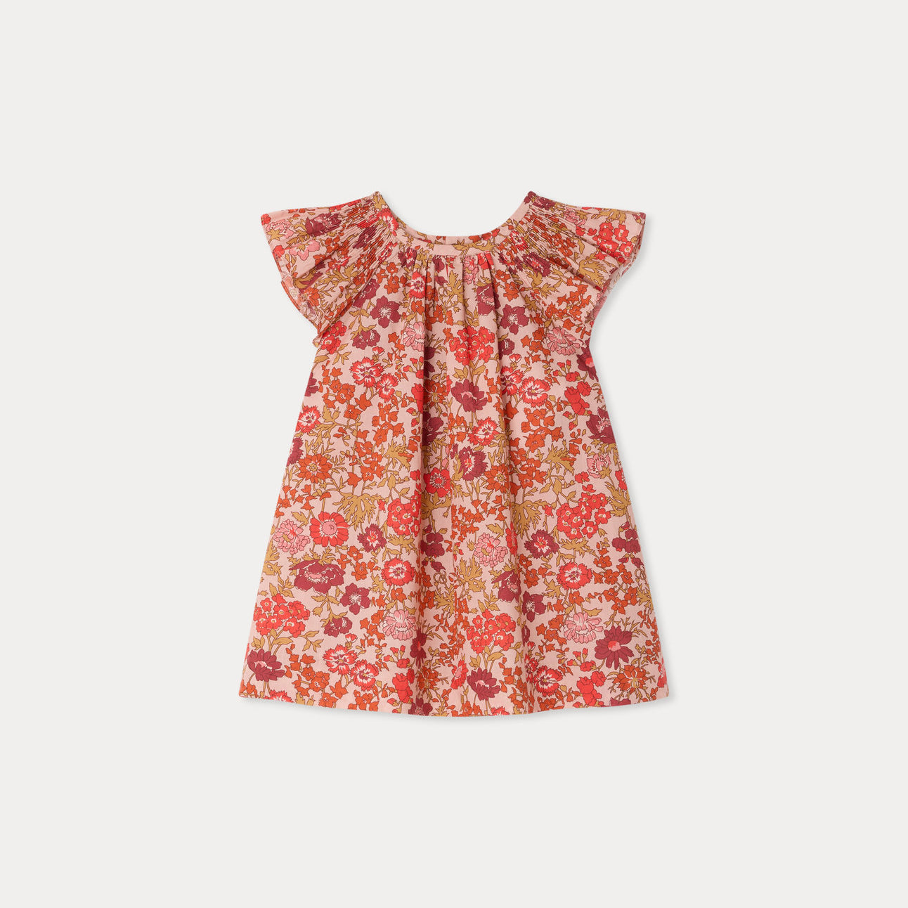 Baby Girls Pink Flower Cotton Dress