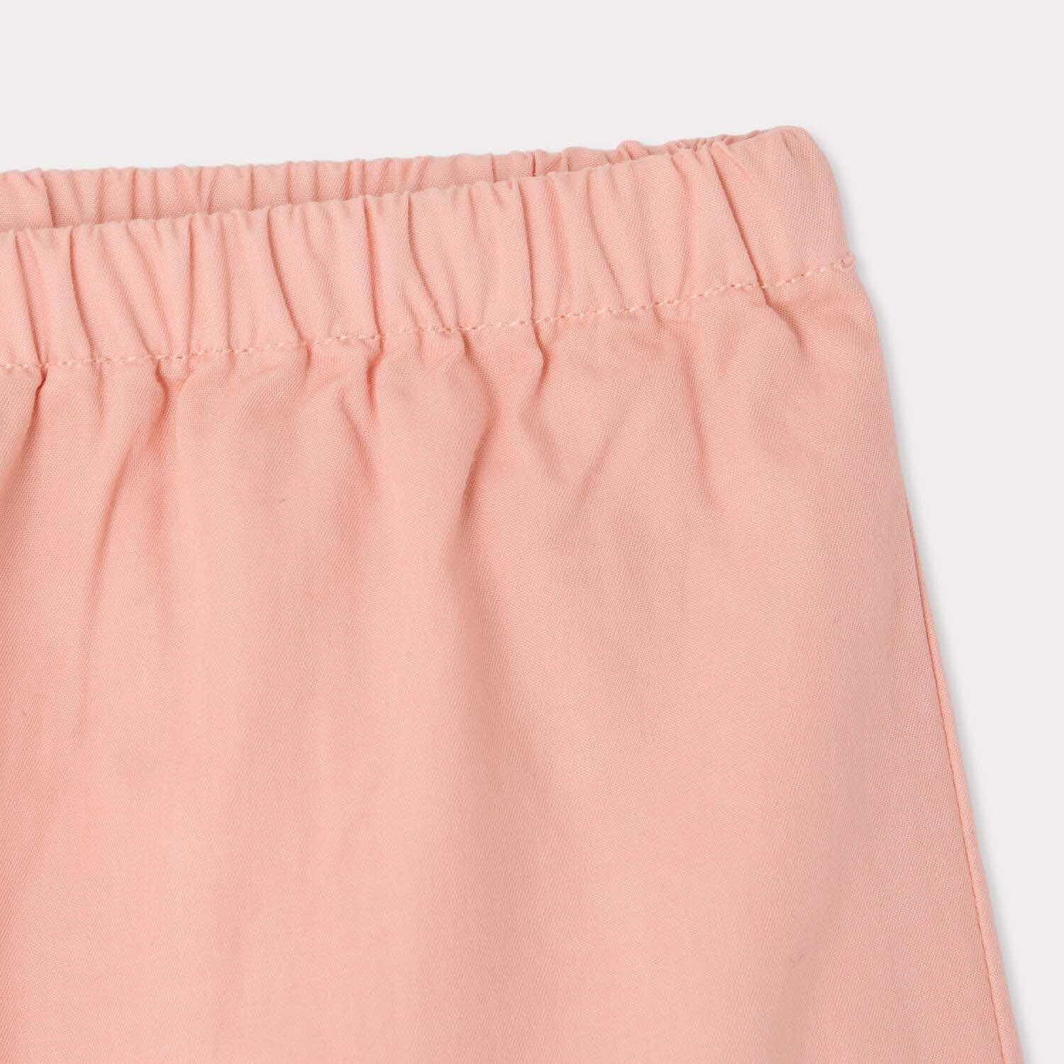Baby Girls Pink Cotton Trousers