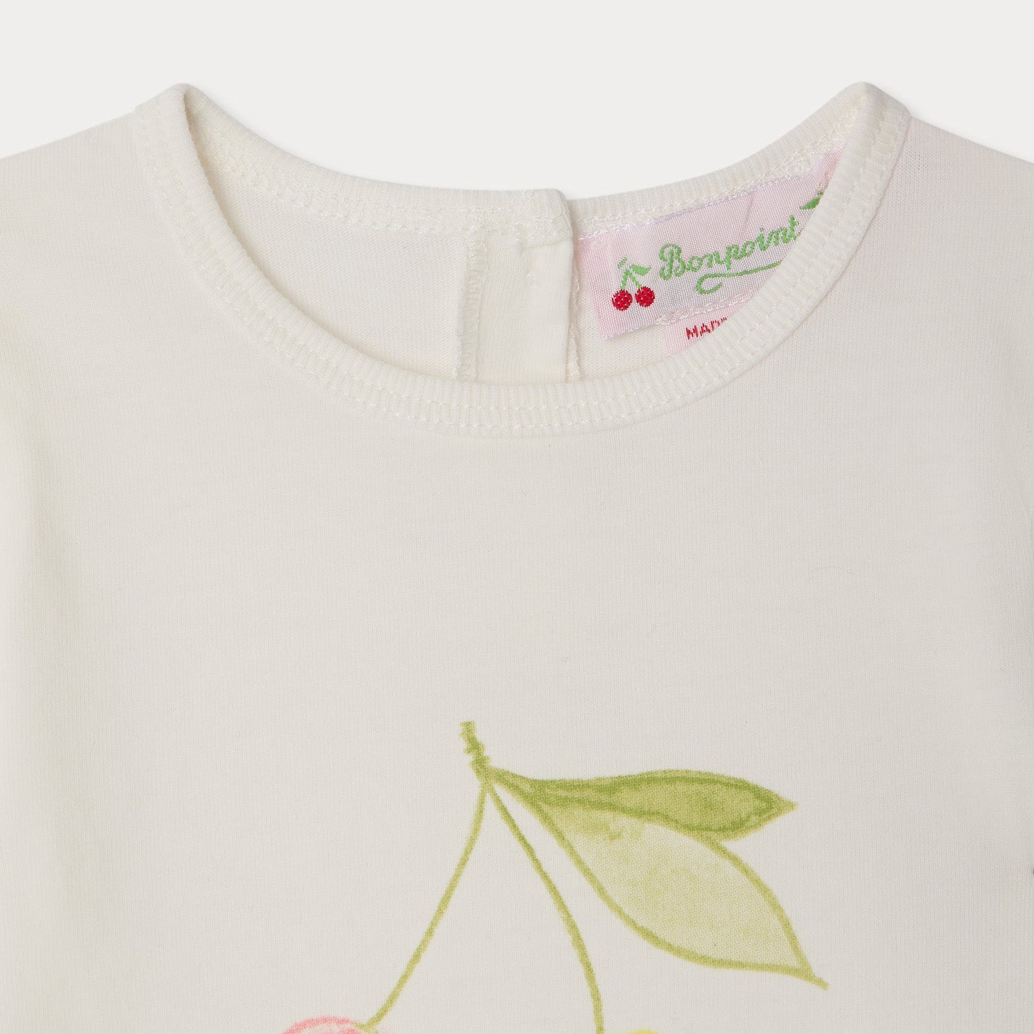 Baby Girls White Printed Cotton T-Shirt