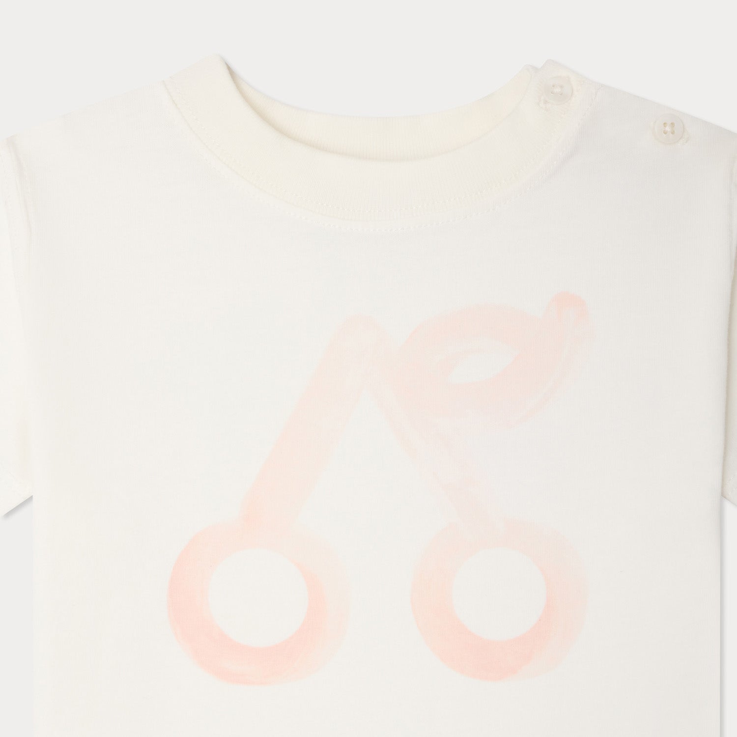 Baby Girls White Logo Cotton T-Shirt