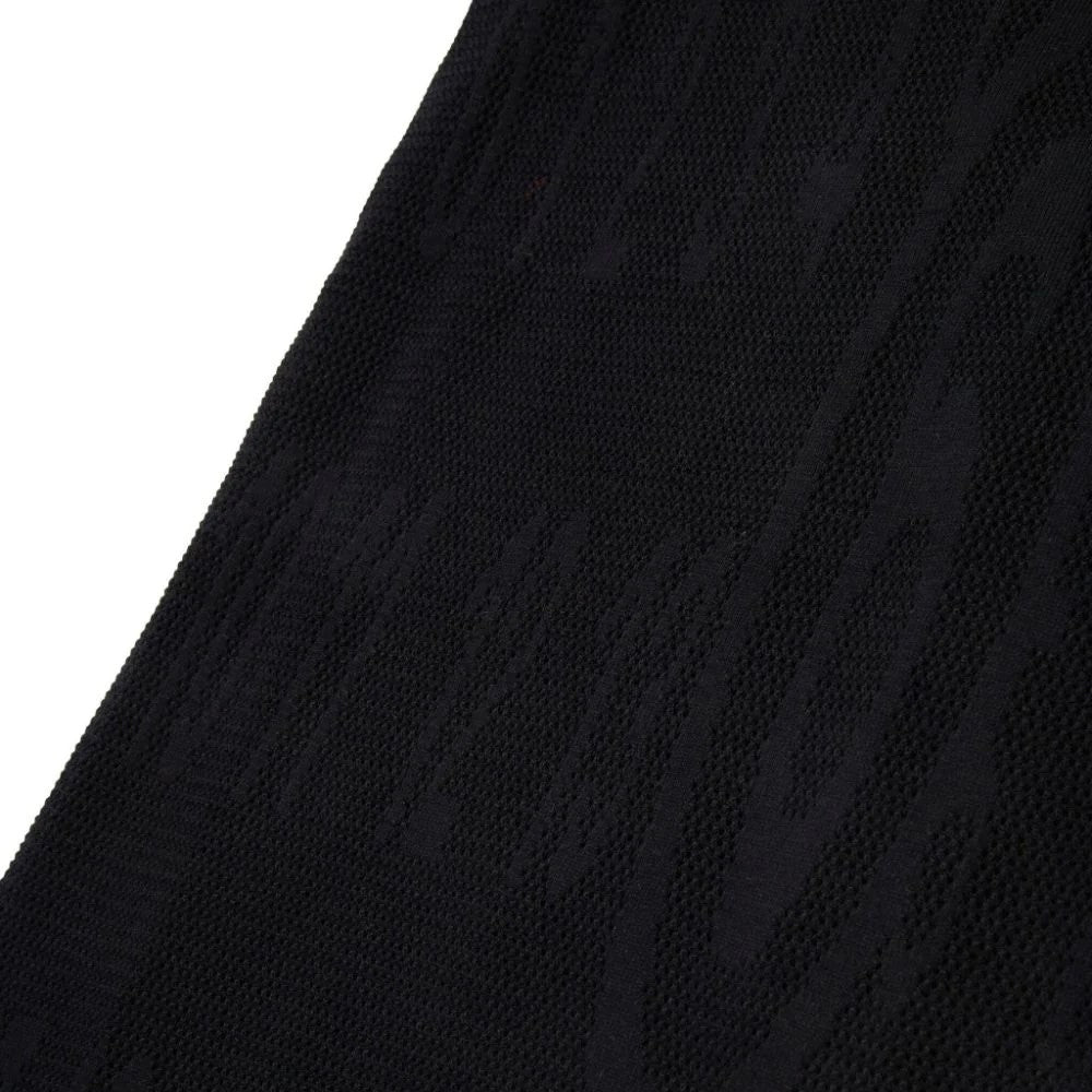 Girls Black Cotton Mesh Dress