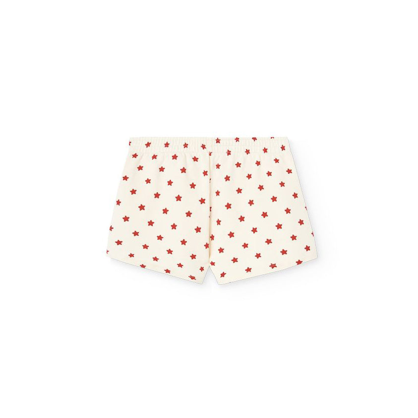 Boys & Girls White Stars Cotton Shorts