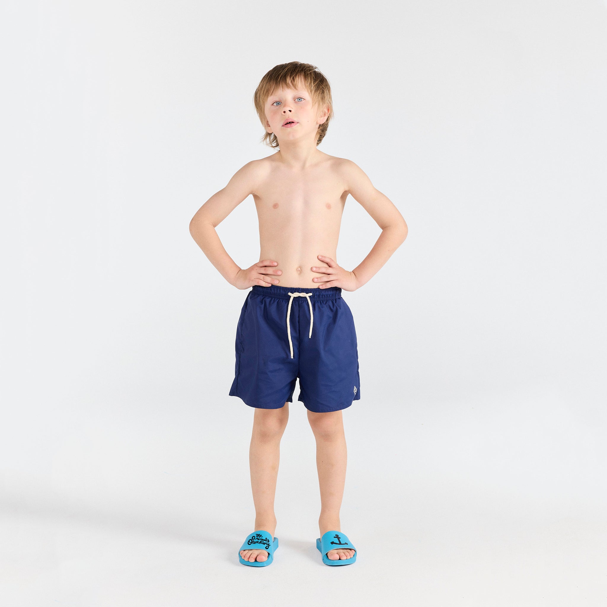 Boys & Girls Dark Blue Swim Shorts