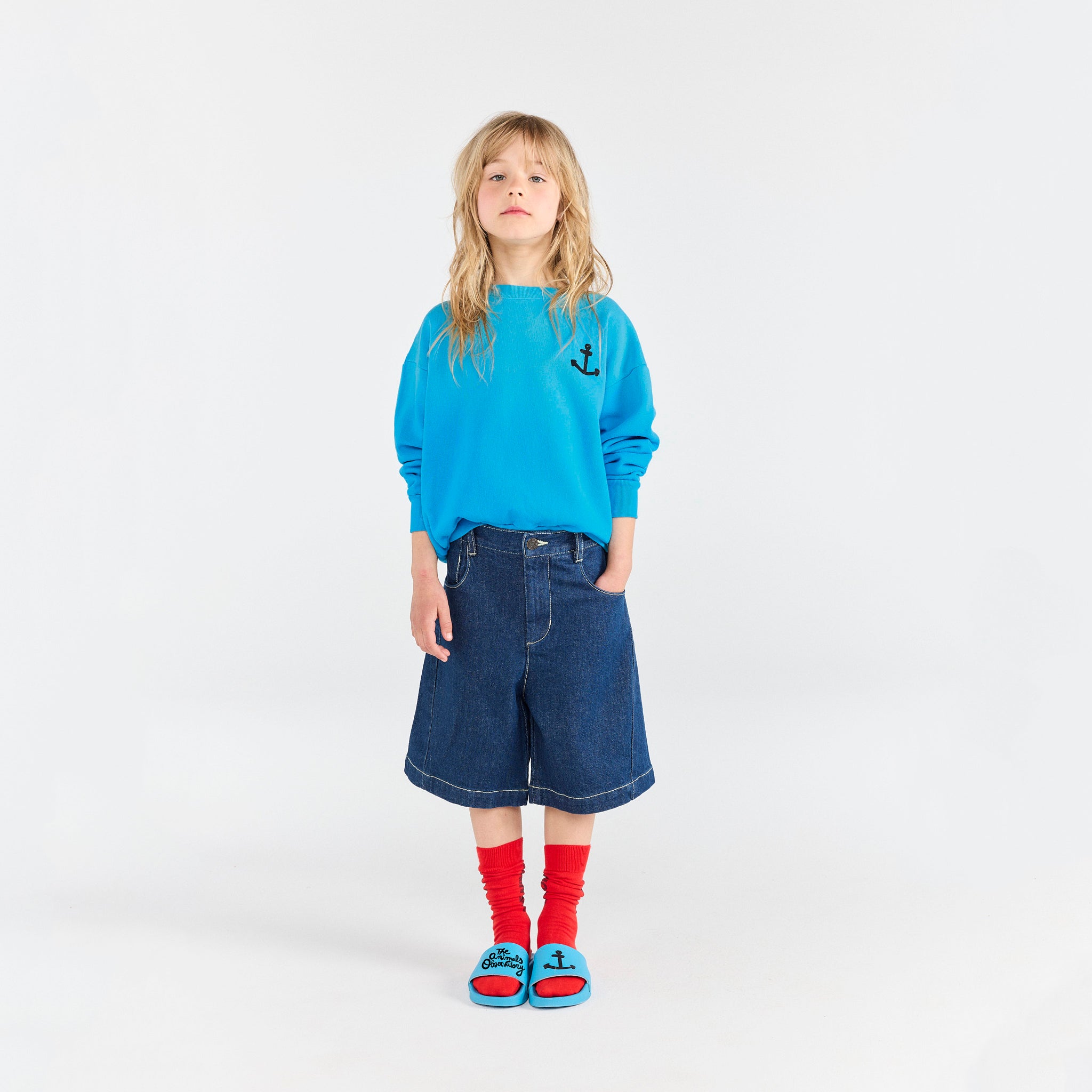 Boys & Girls Blue Denim Shorts