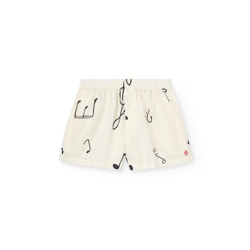 Boys & Girls White Cotton Shorts