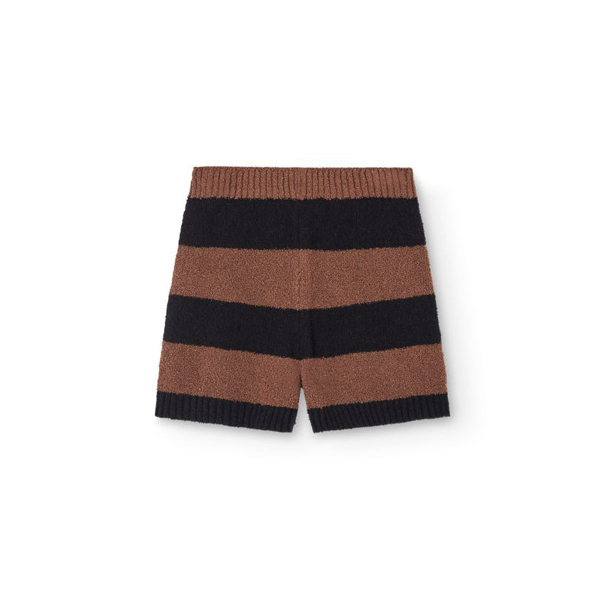Boys & Girls Brown Stripes Cotton Shorts