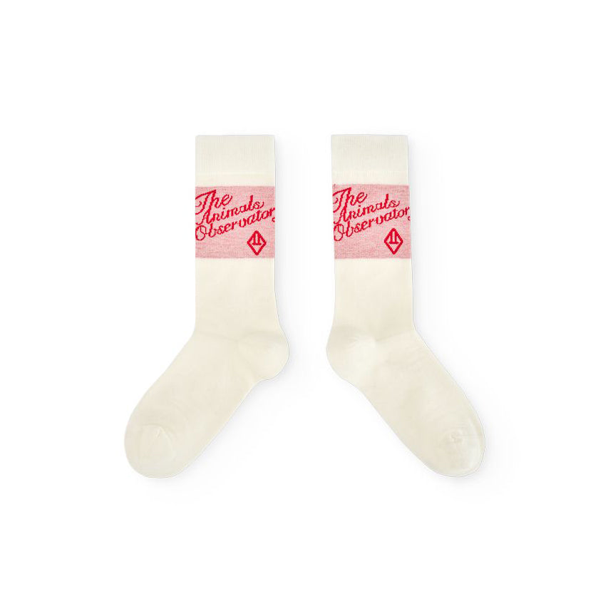 Boys & Girls White Logo Cotton Socks