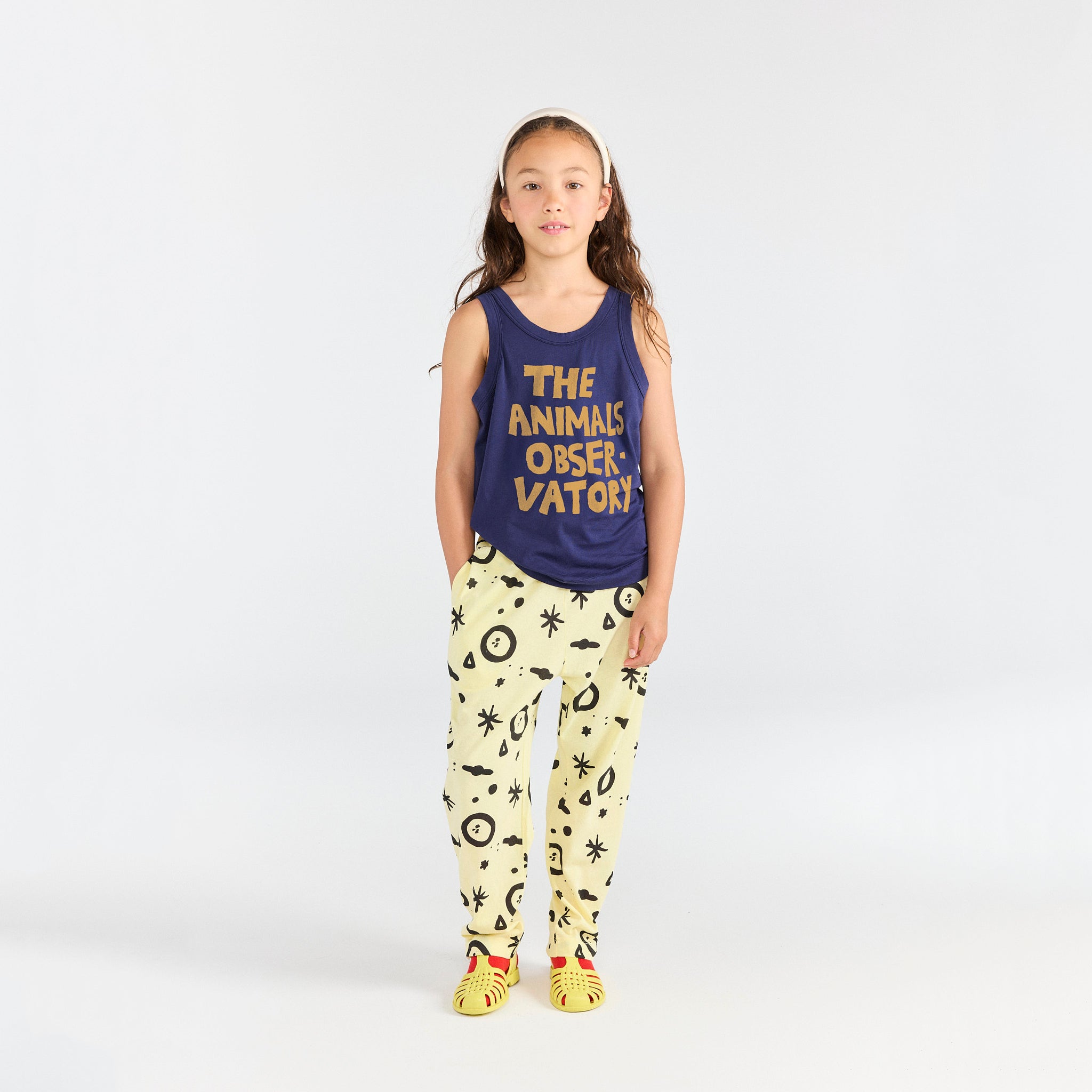 Boys & Girls Dark Blue Logo Cotton Vest