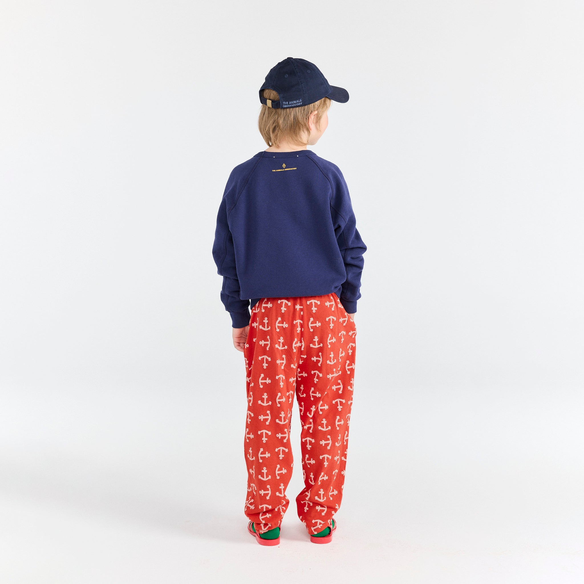 Boys & Girls Dark Blue Logo Cotton Sweatshirt