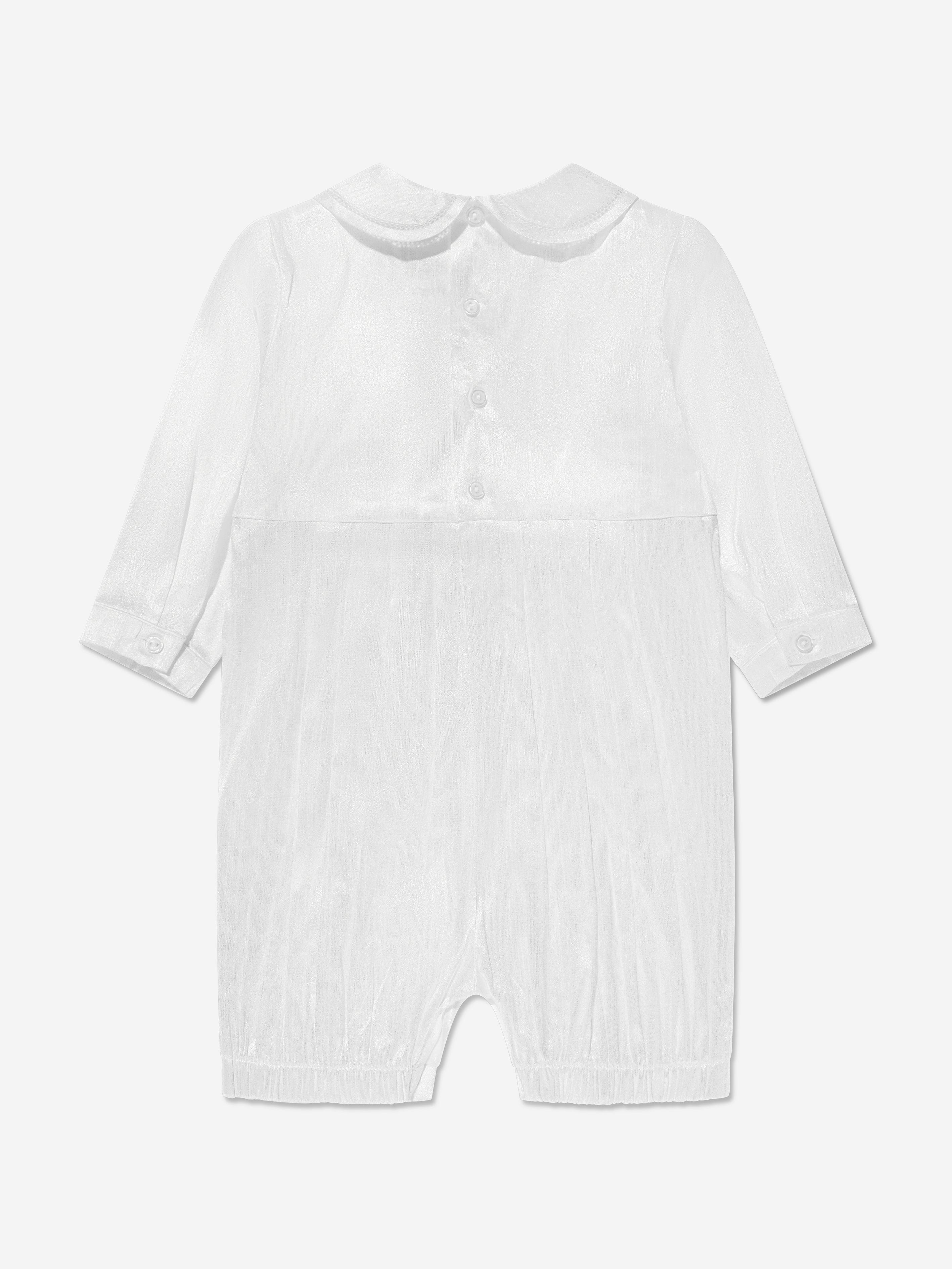 Sarah Louise Baby Boys Romper And Hat in White