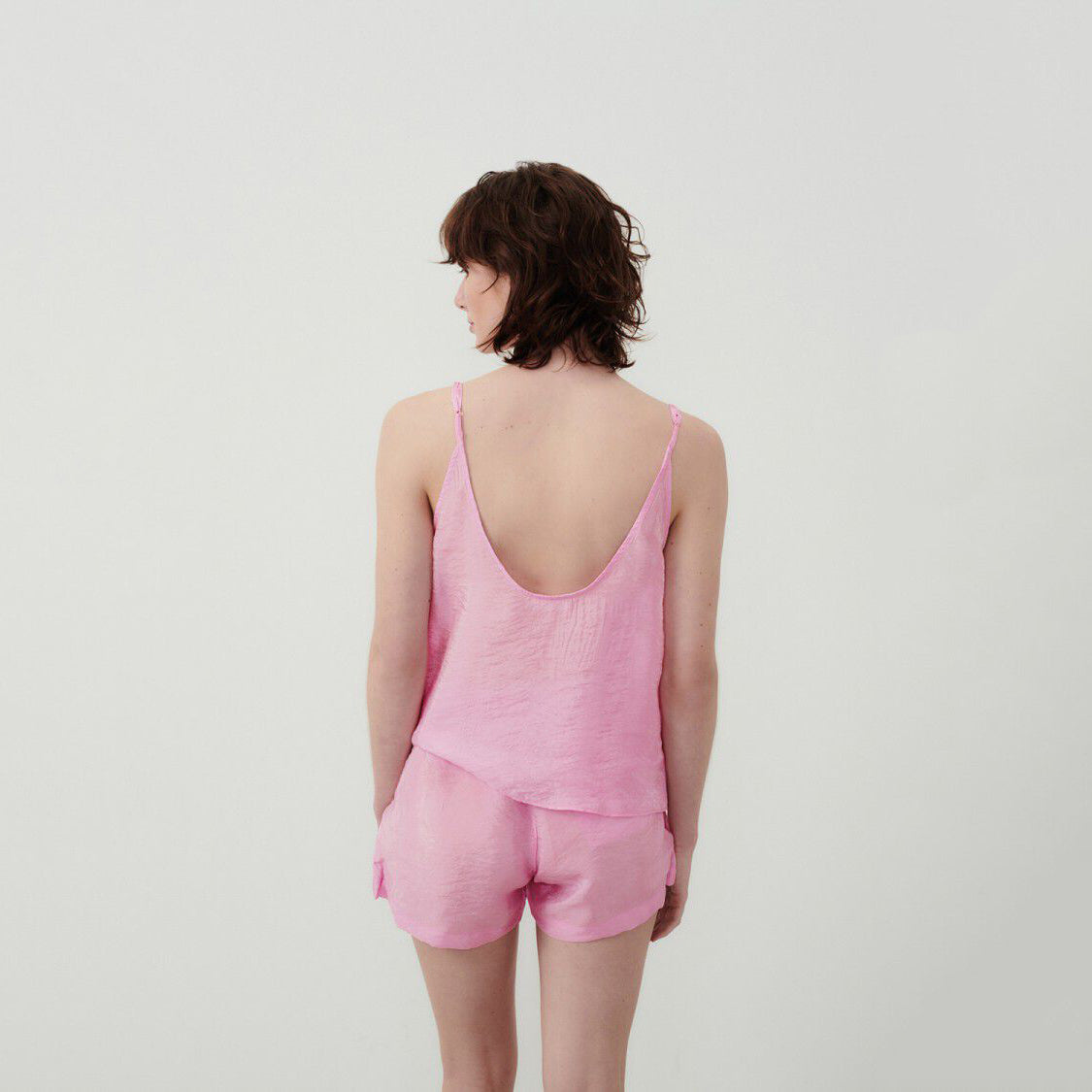 Women Pink Strap Top