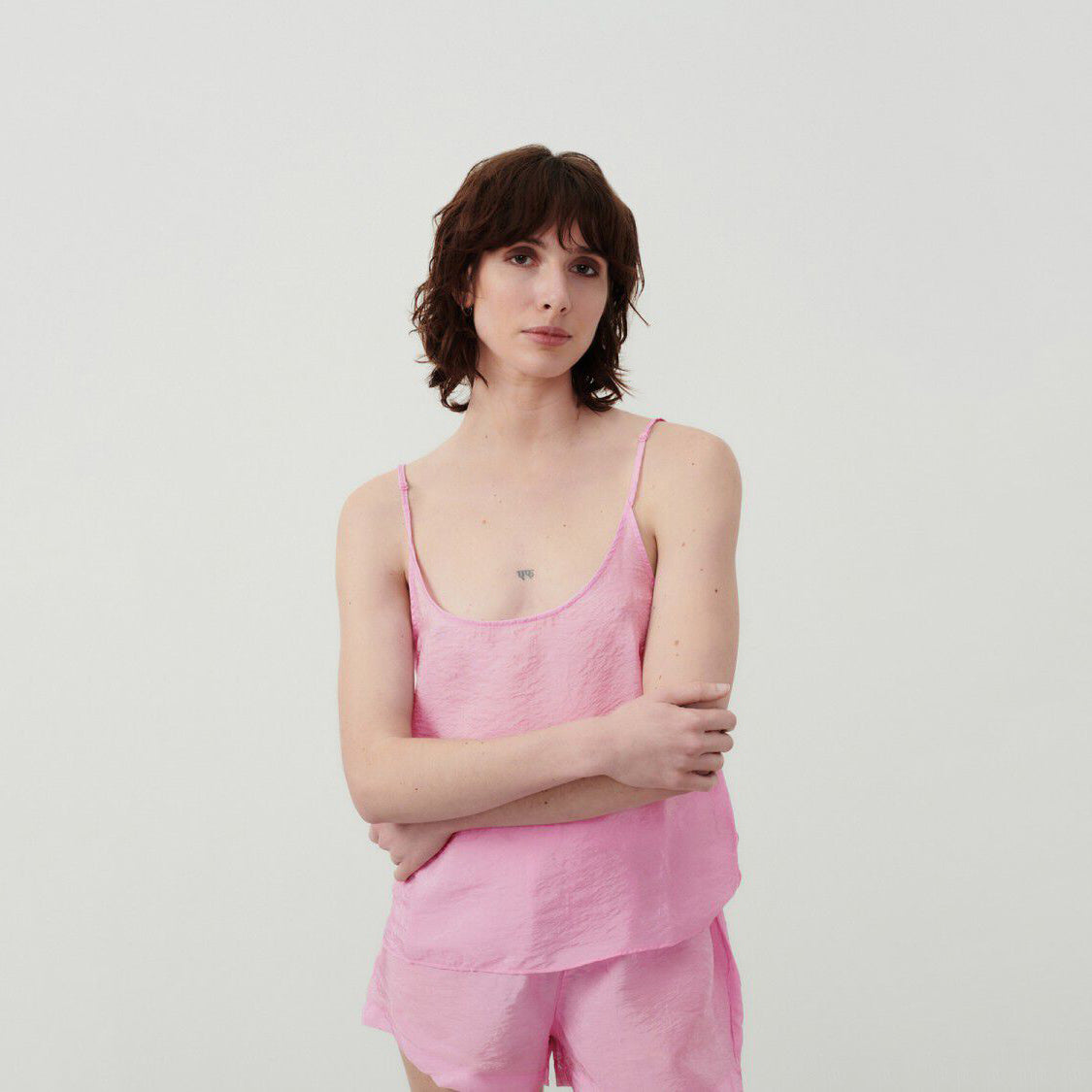 Women Pink Strap Top