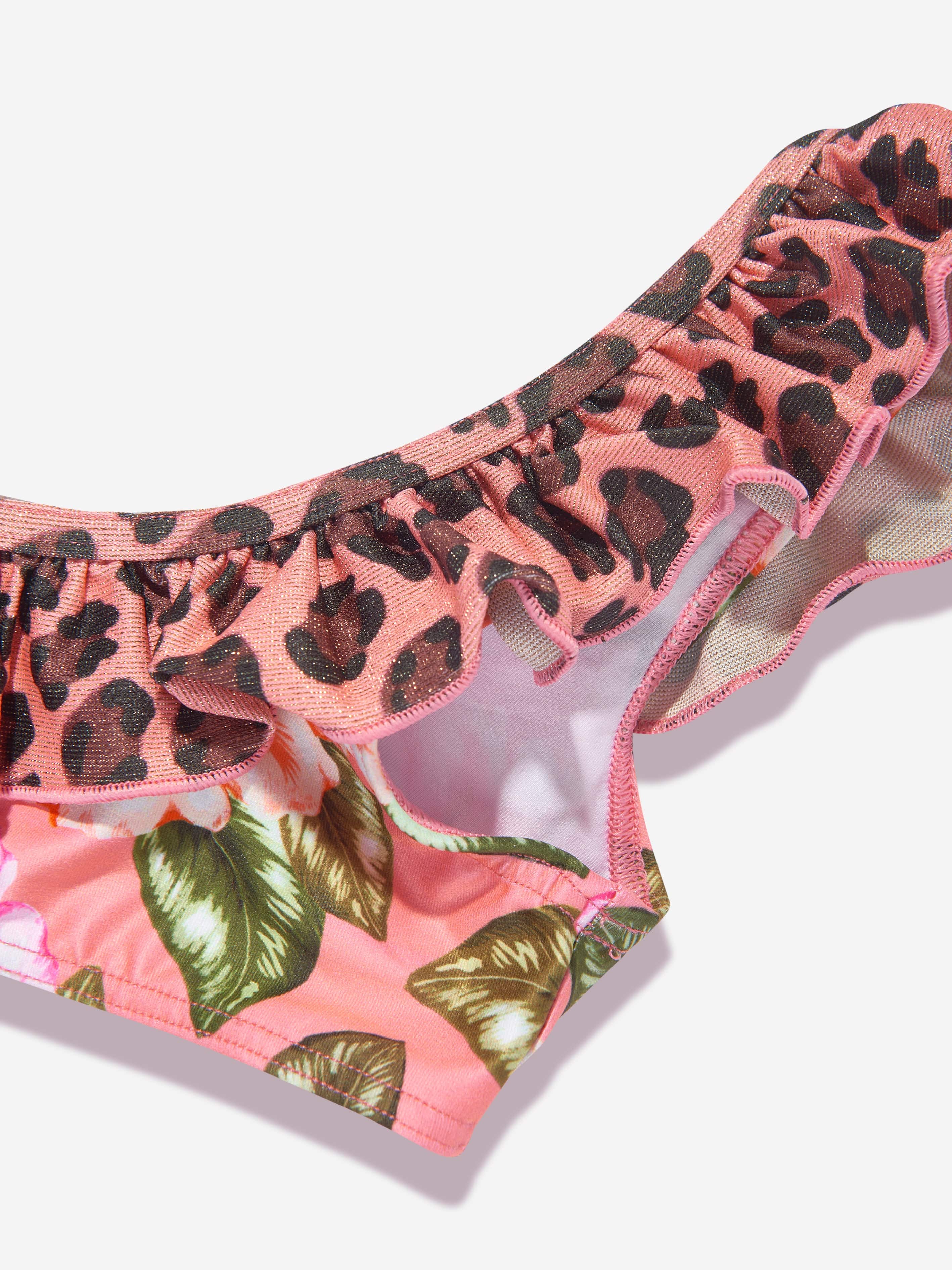Selini Action Girls Floral Bikini in Pink