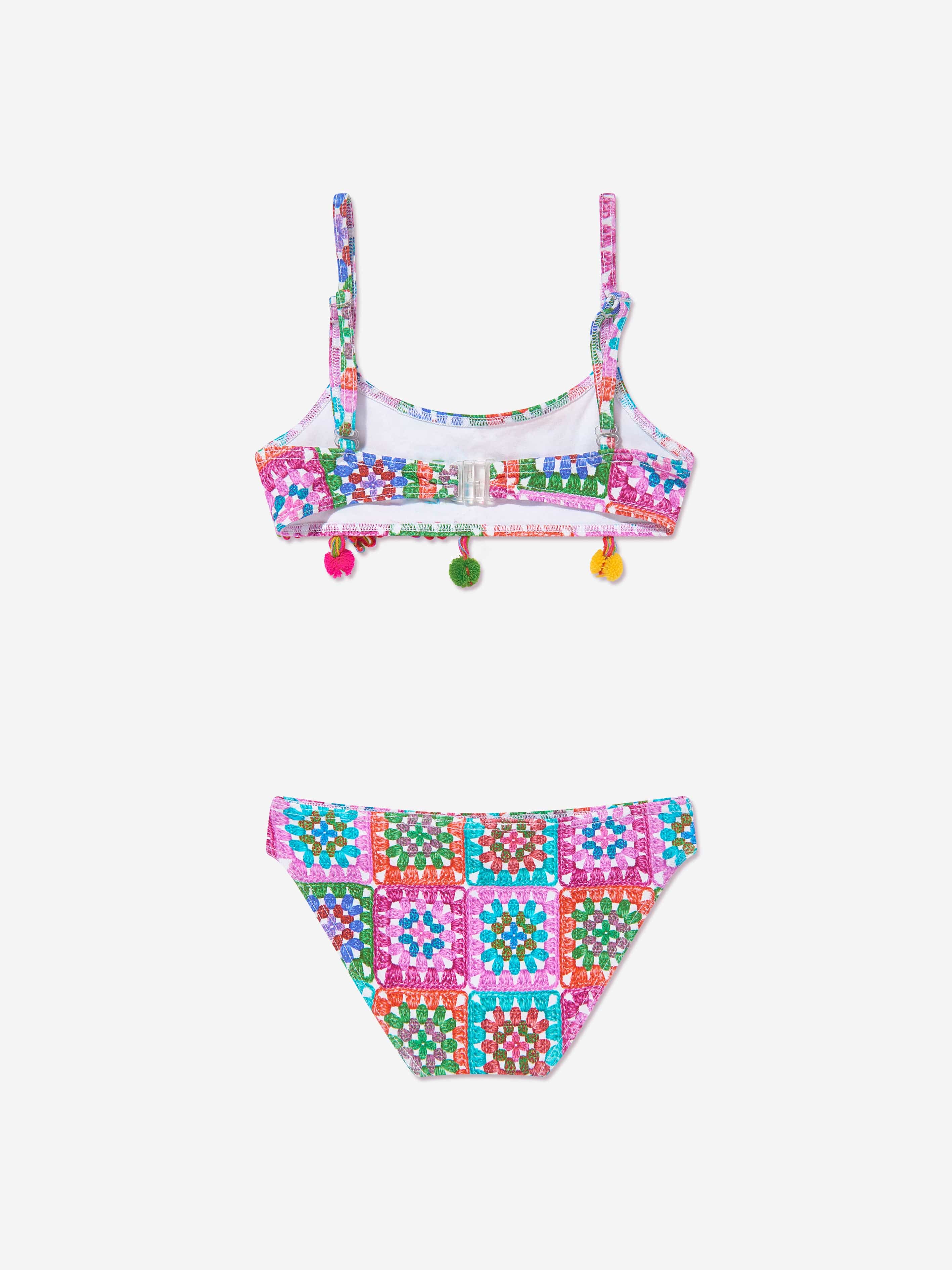Selini Action Girls Geometric Bikini in Multicolour