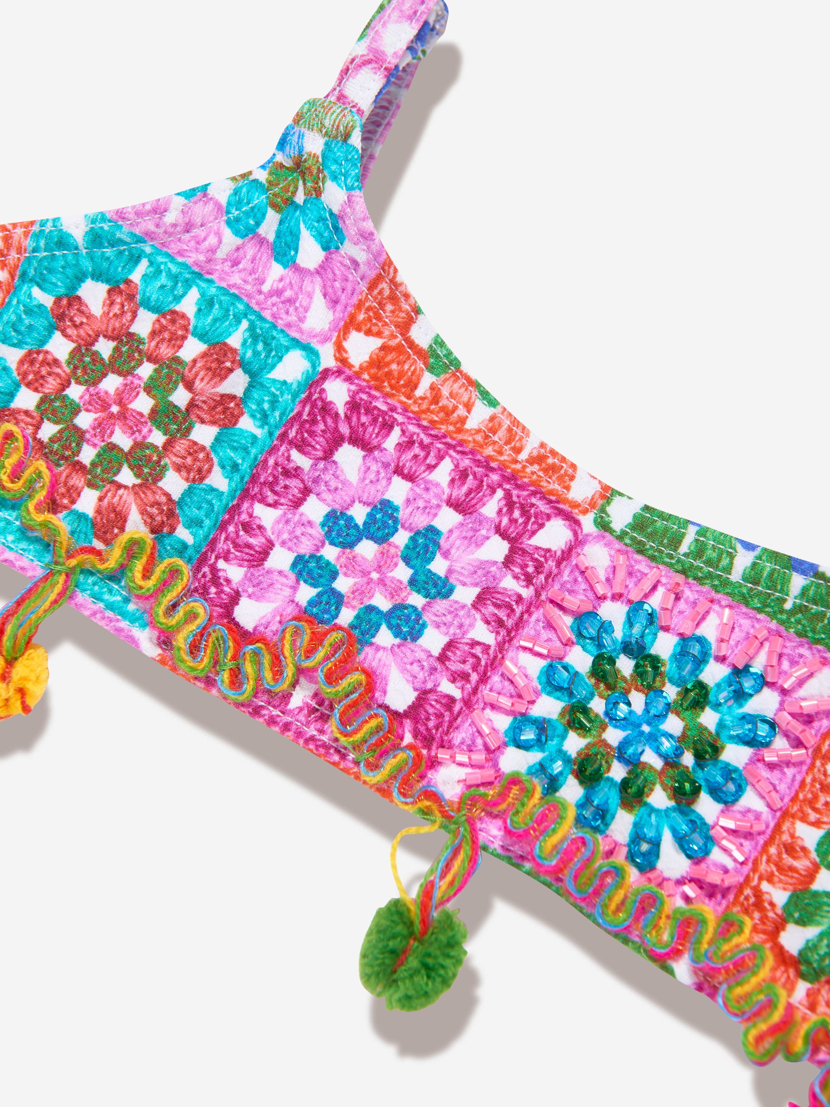 Selini Action Girls Geometric Bikini in Multicolour