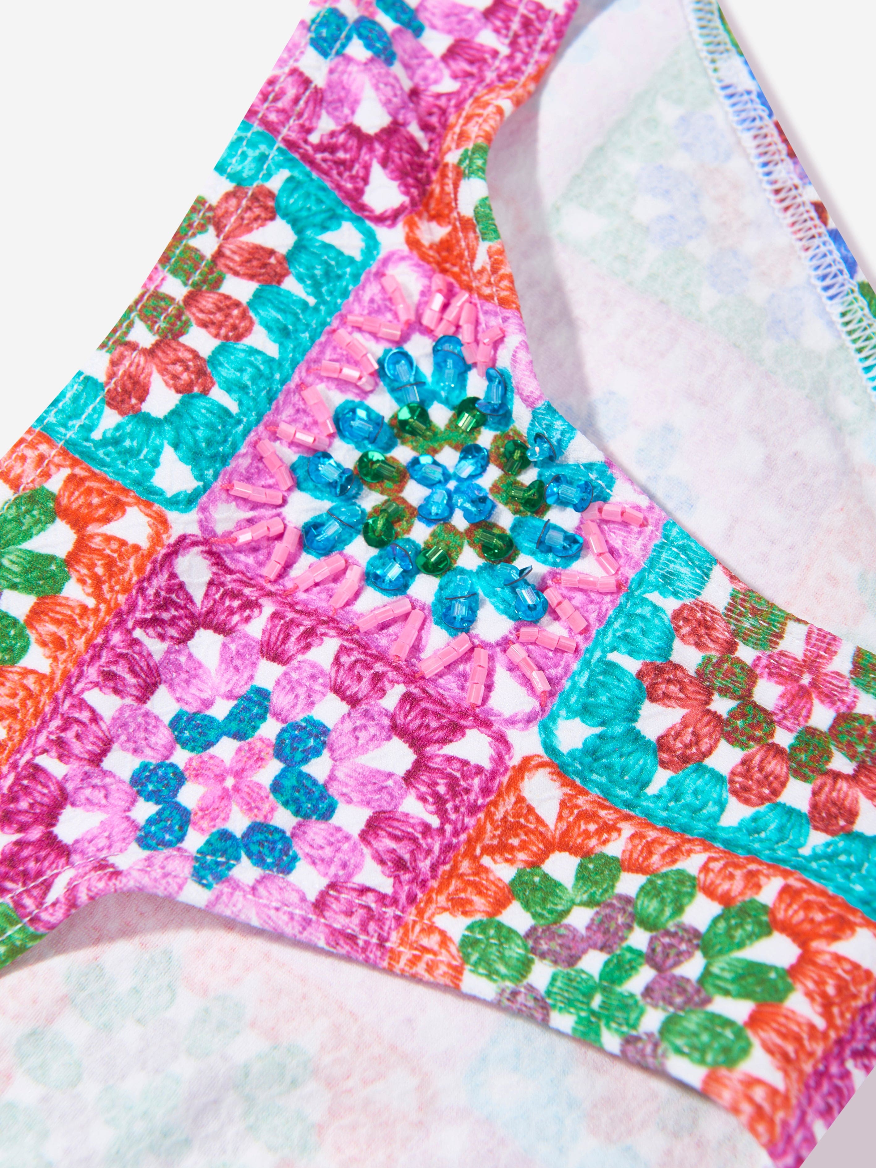 Selini Action Girls Geometric Bikini in Multicolour