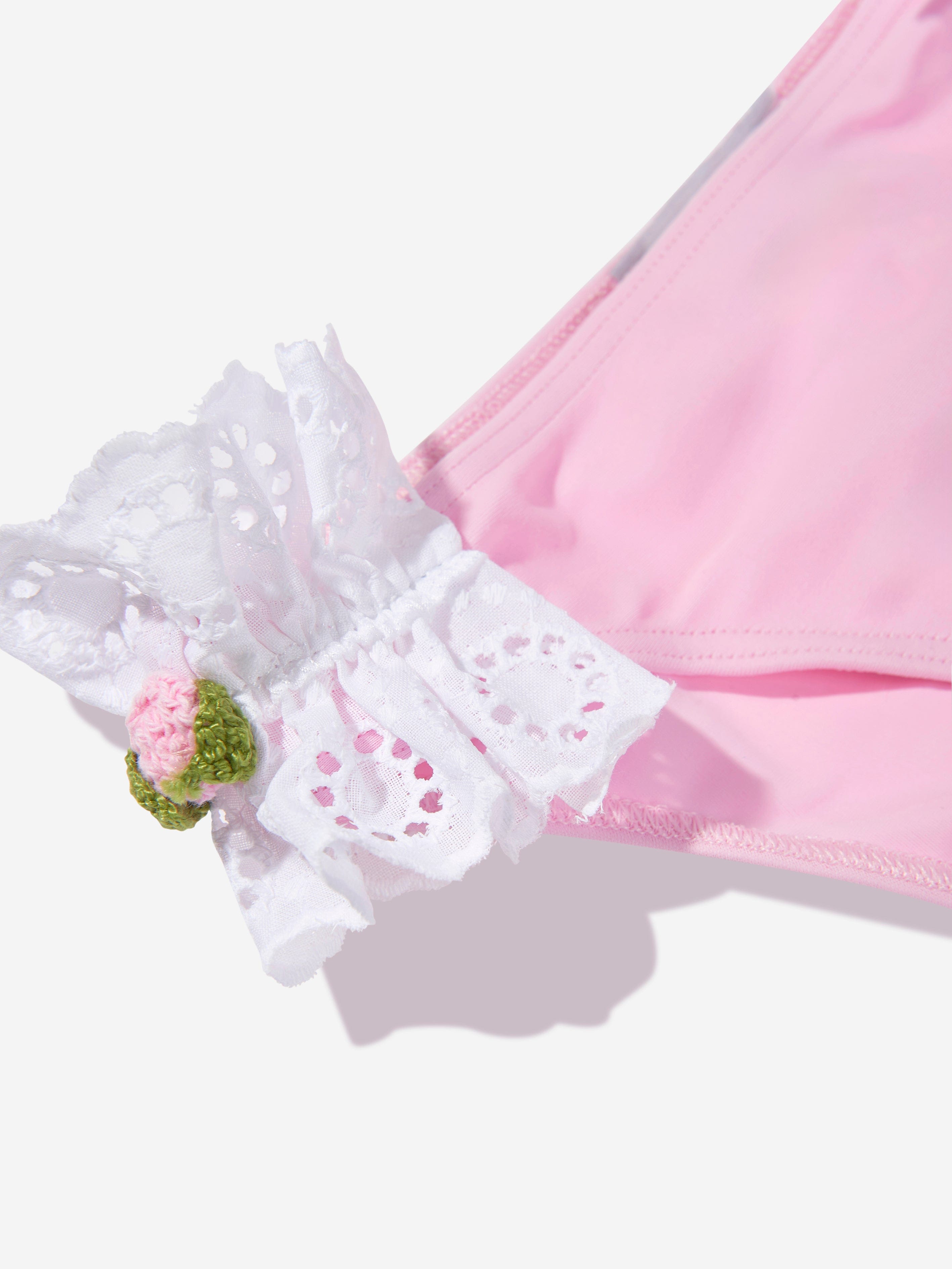 Selini Action Girls Broderie Anglaise Bikini in Pink