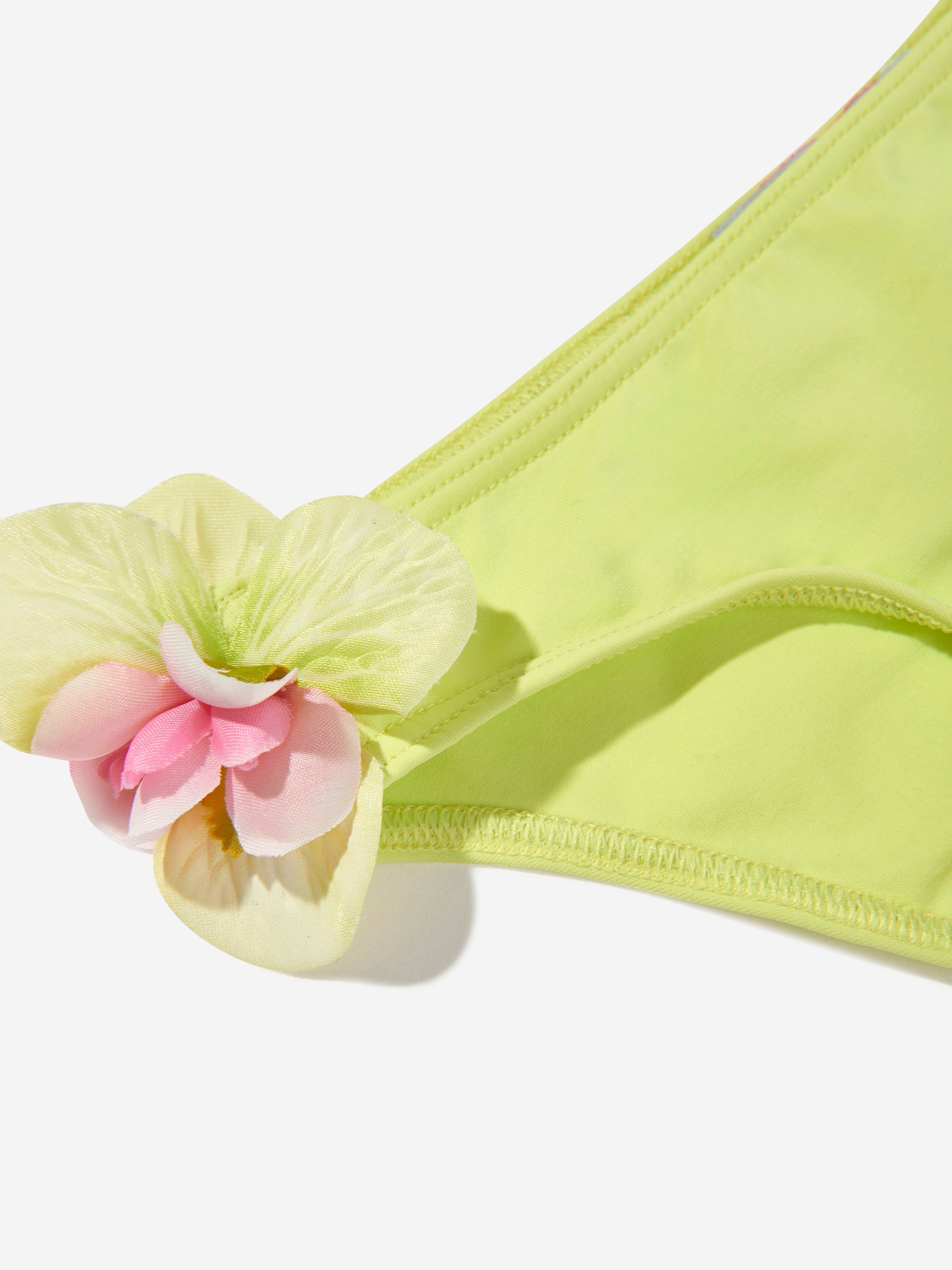 Selini Action Girls Flower Bikini in Green