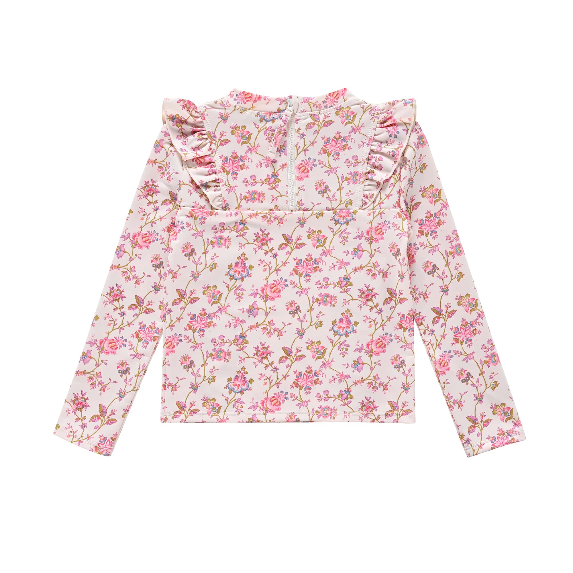 Girls Pink Floral Swimsuit