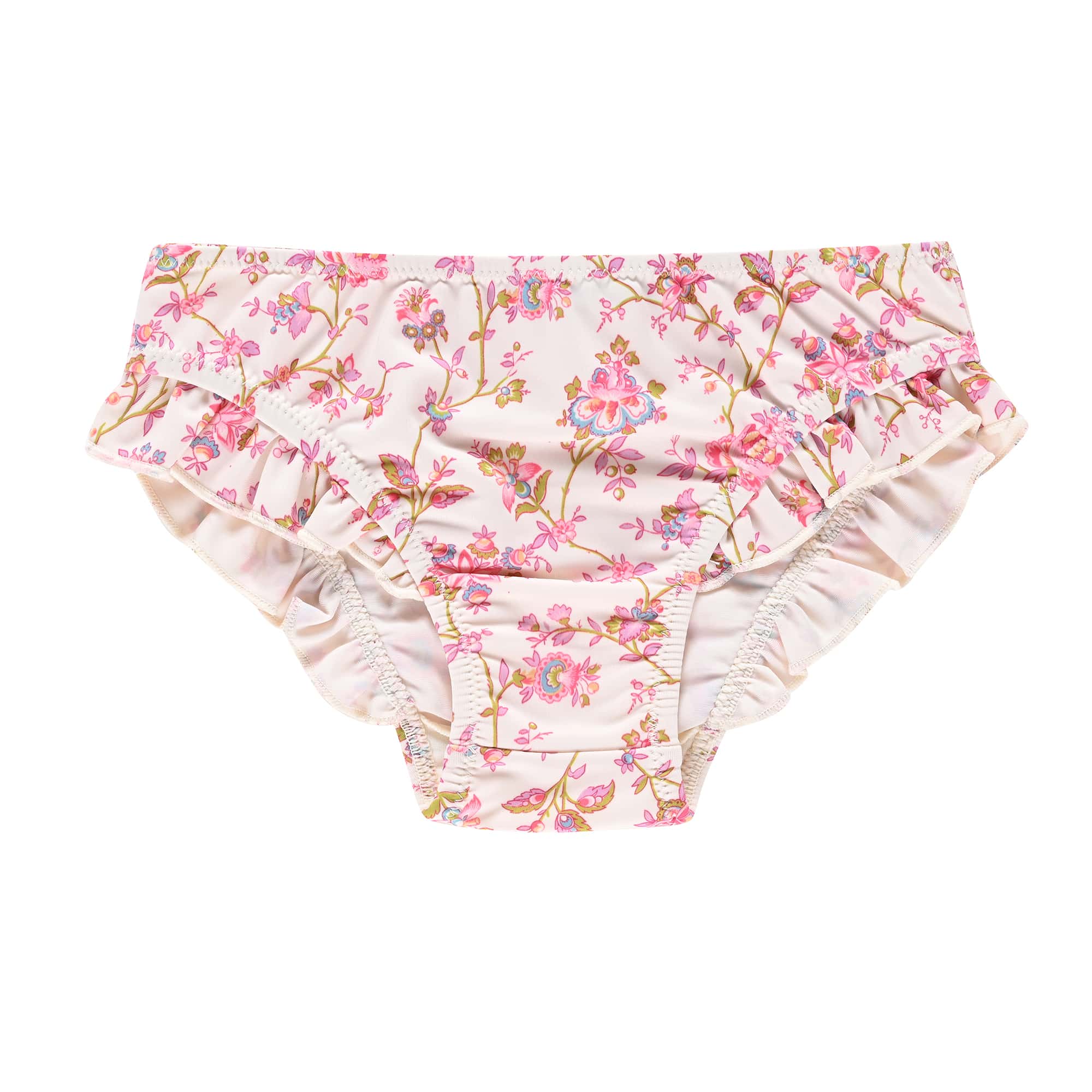 Girls Pink Floral Swimsuit