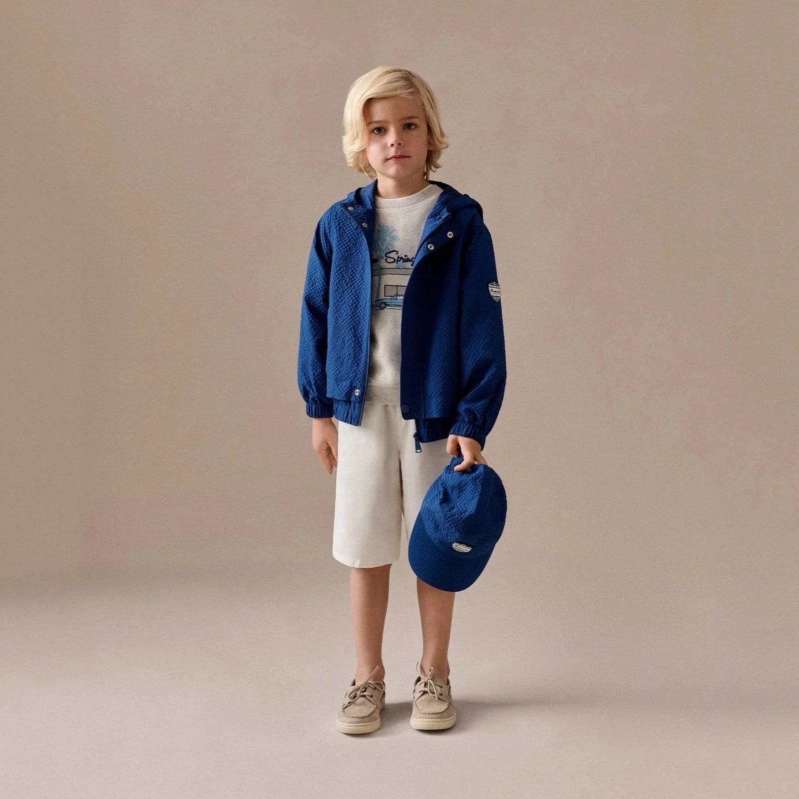 Boys Blue Hooded Jacket