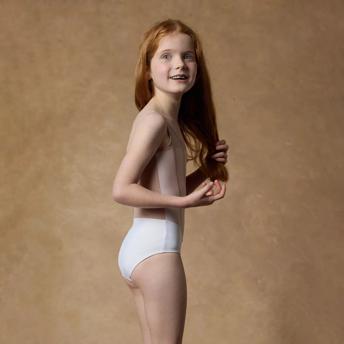 Girls Light Pink Ballet Onesies(SOFIA LEOTARD PRELUDE/FROST NOUGAT)