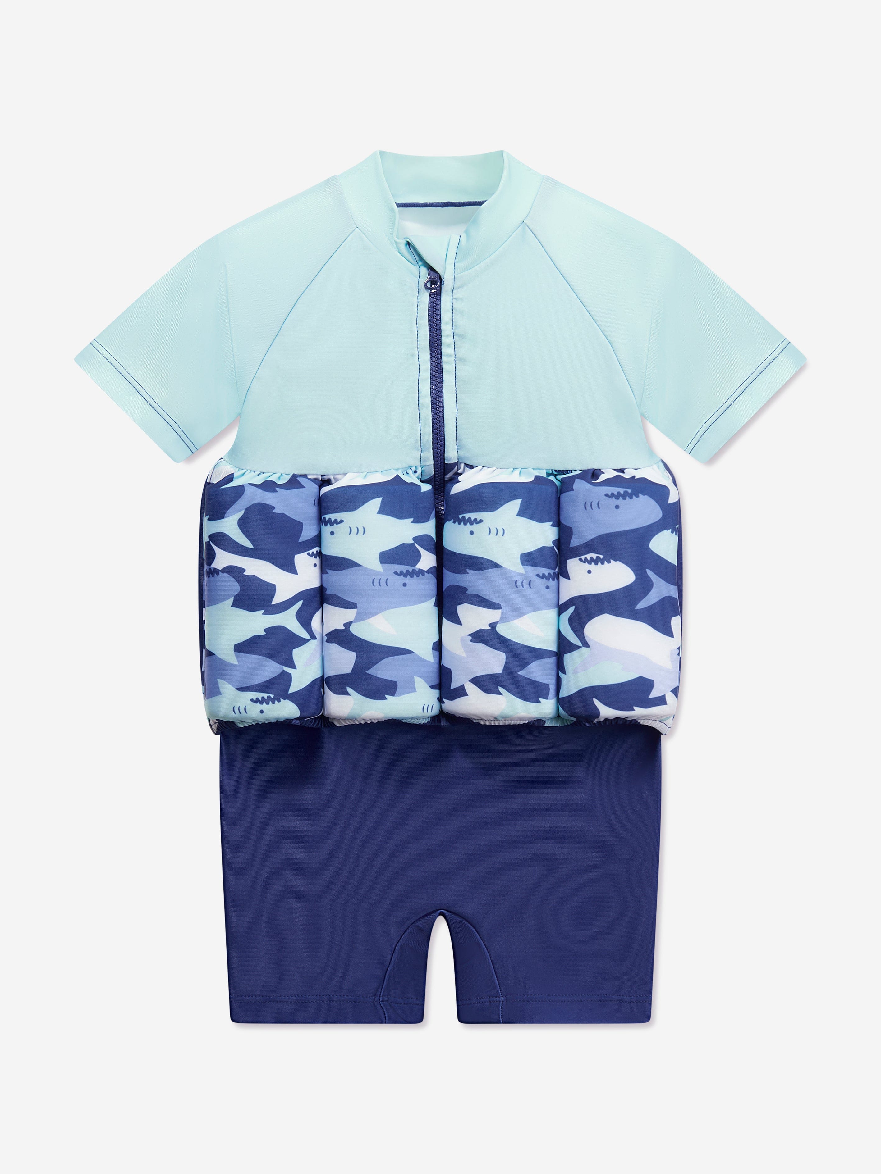 Soli Swim Baby Boys Float Suit (UPF50+) in Blue