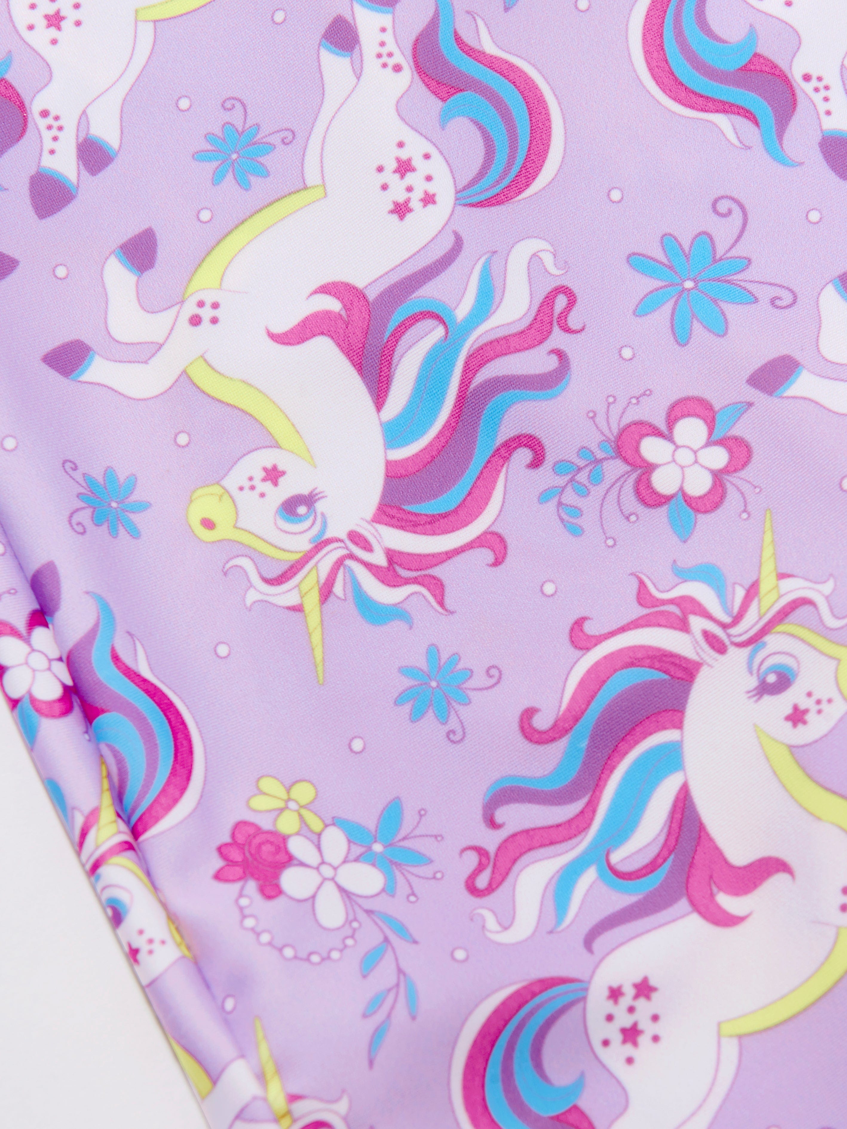 Soli Swim Baby Girls Unicorn Sun Protective Swim Suit (UPF50+) in Purple