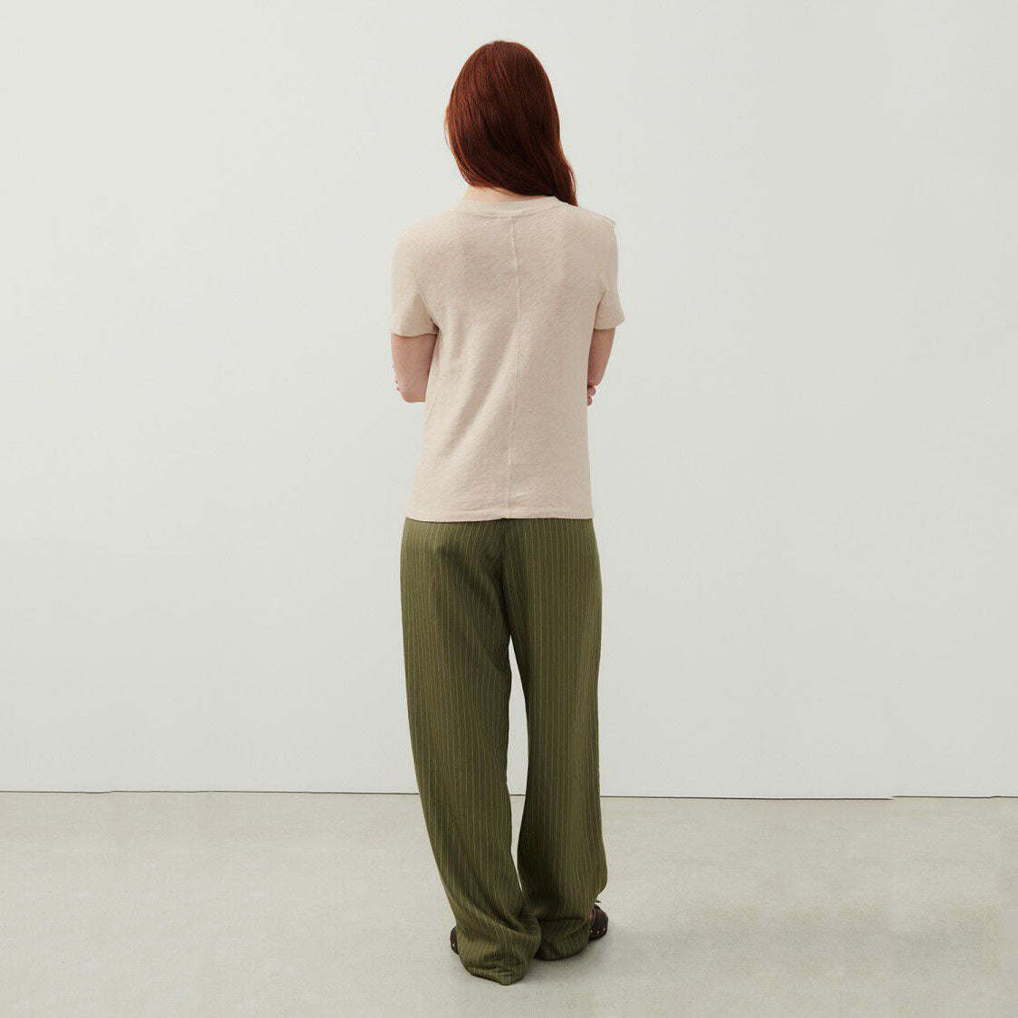 Women Beige Cotton T-Shirt