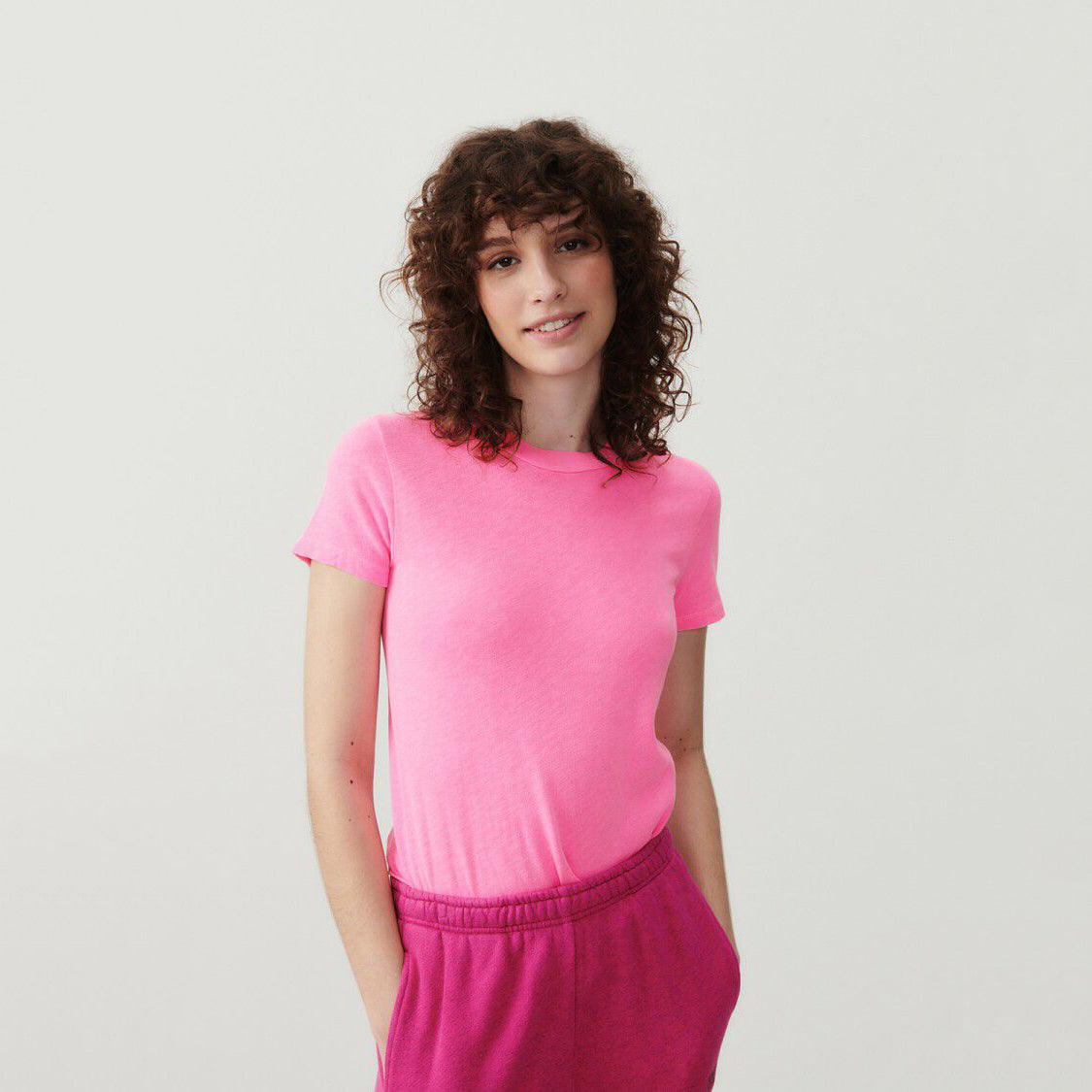 Women Pink Cotton T-Shirt