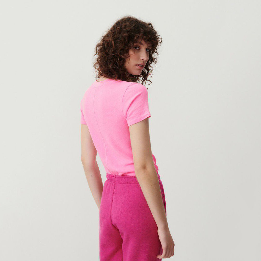 Women Pink Cotton T-Shirt