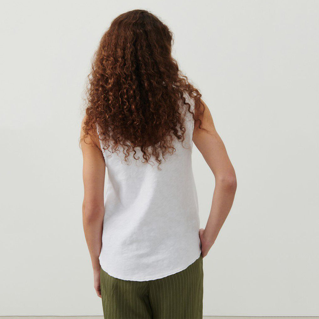 Women White Cotton Vest