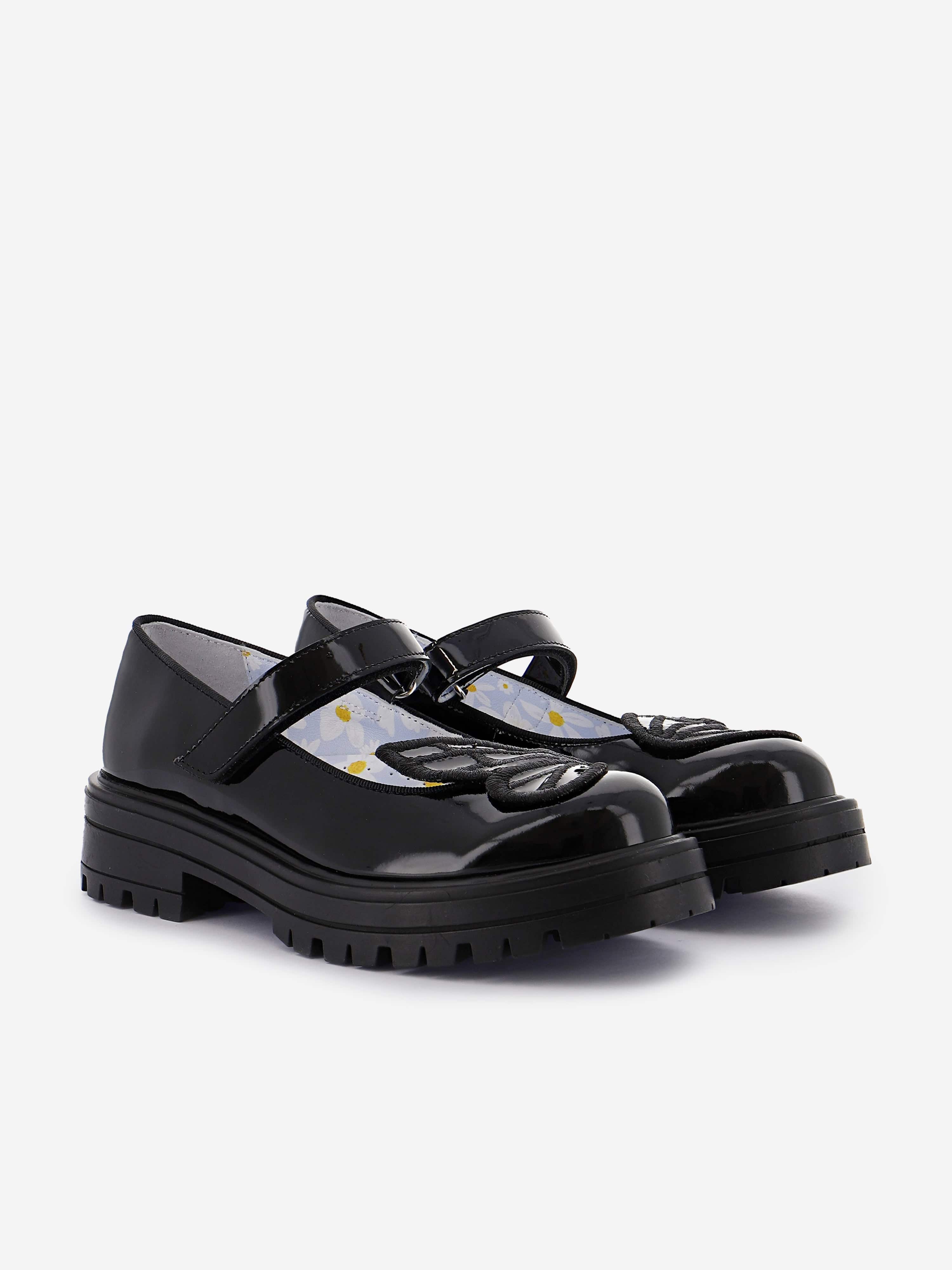 Sophia Webster Girls Butterfly Mary Jane Flat in Black