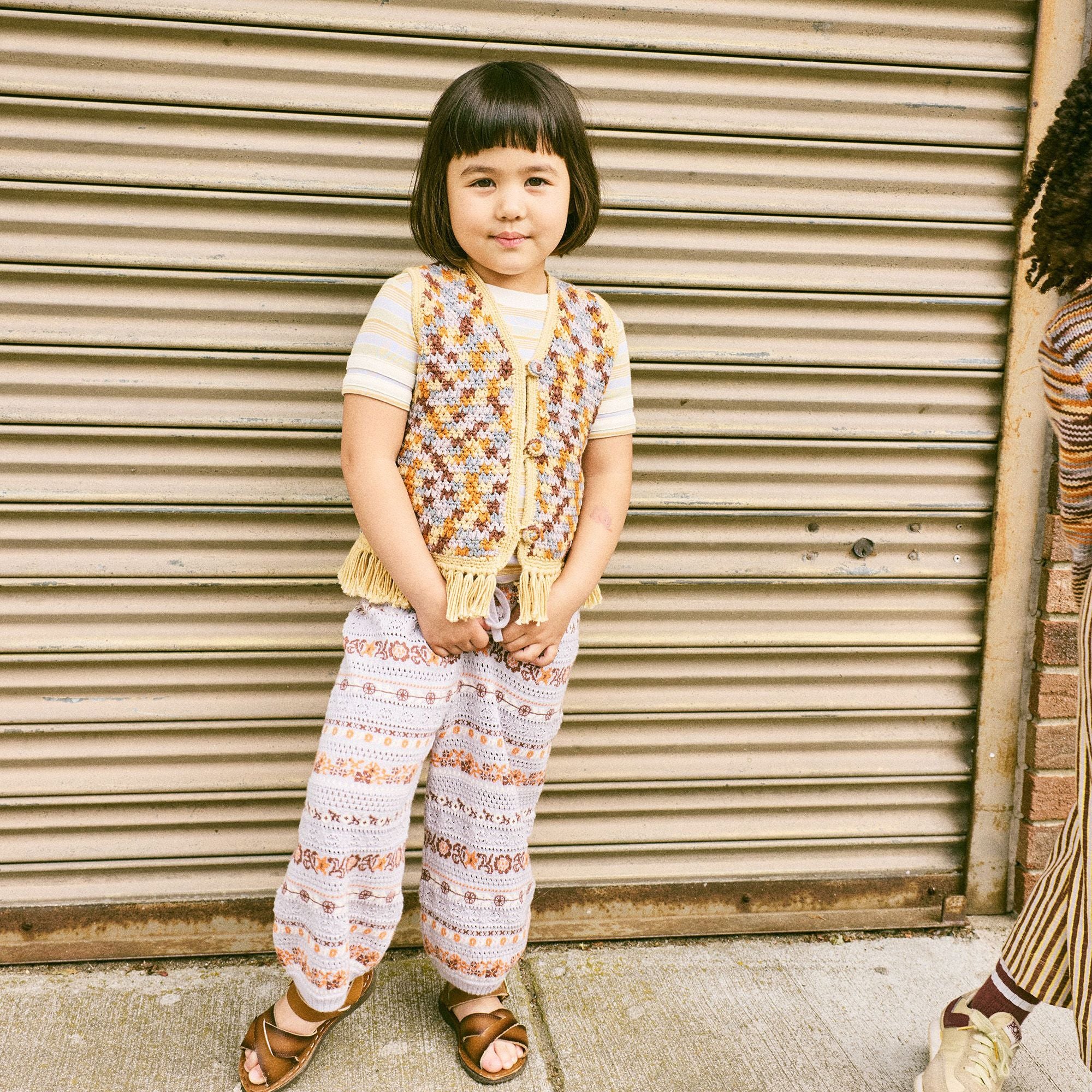 Boys & Girls Multicolor Crochet Vest