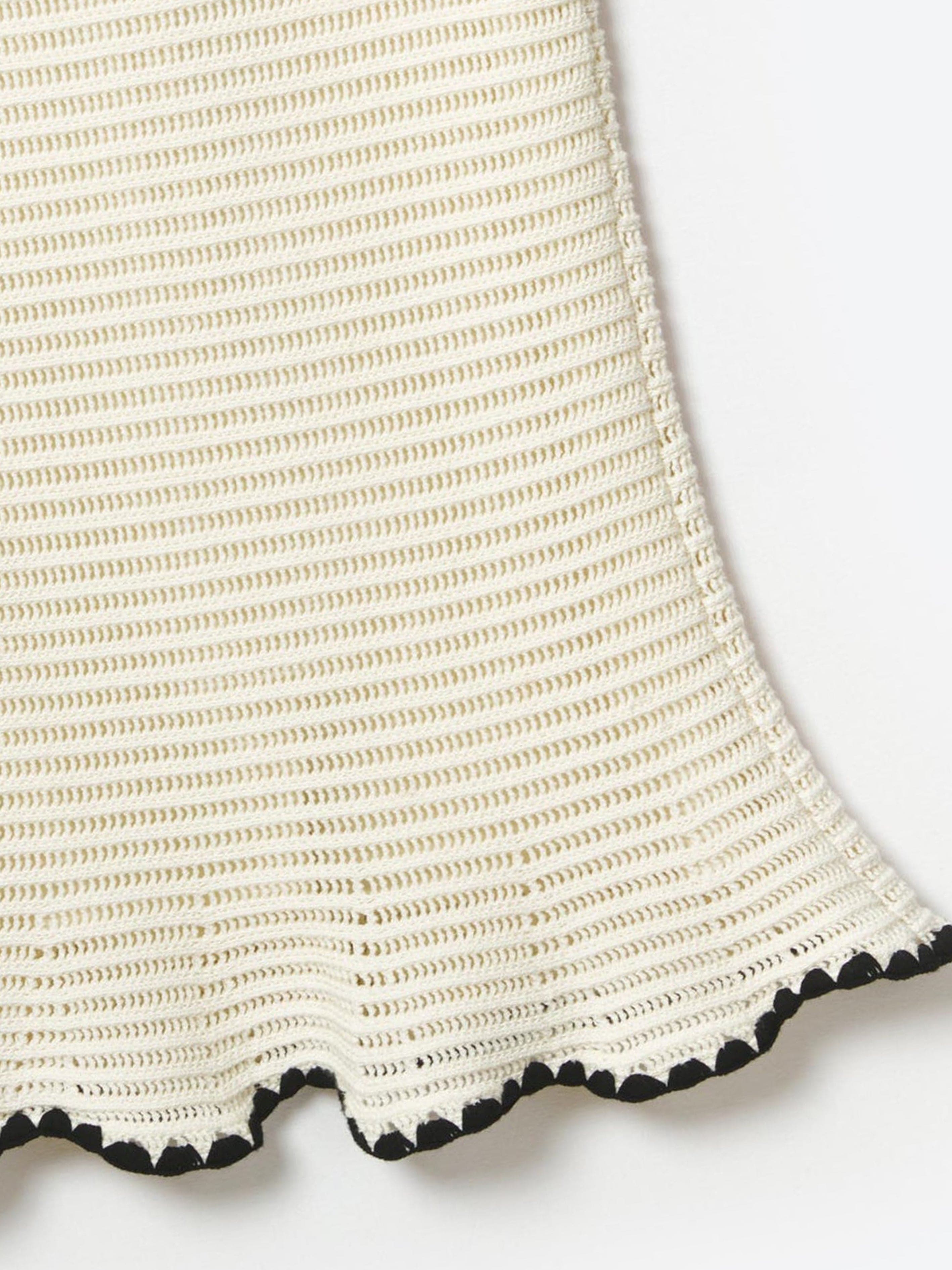 Self Portrait Girls Crochet Mini Dress in Ivory