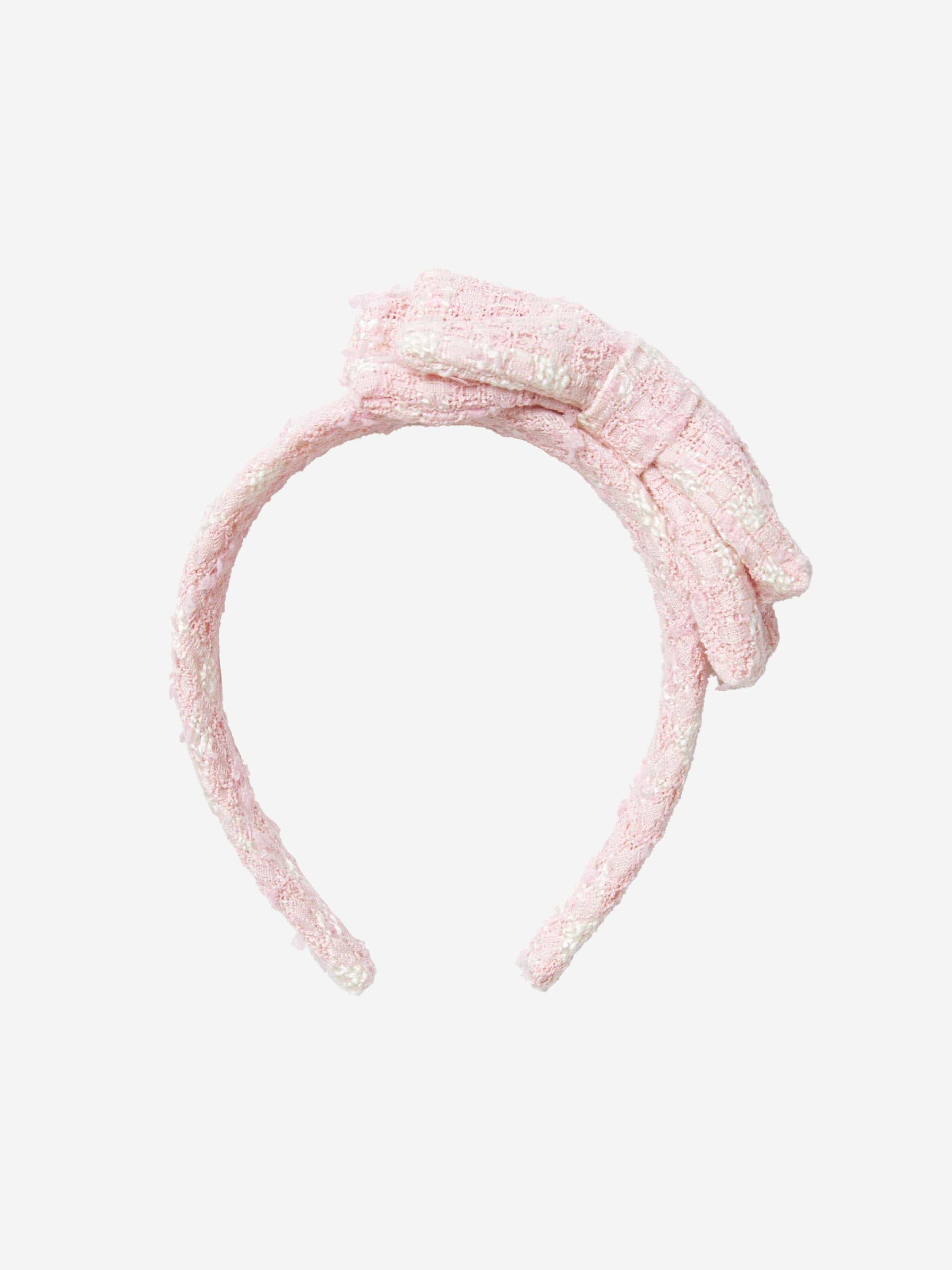 Self Portrait Girls Beaded Headband in Pink