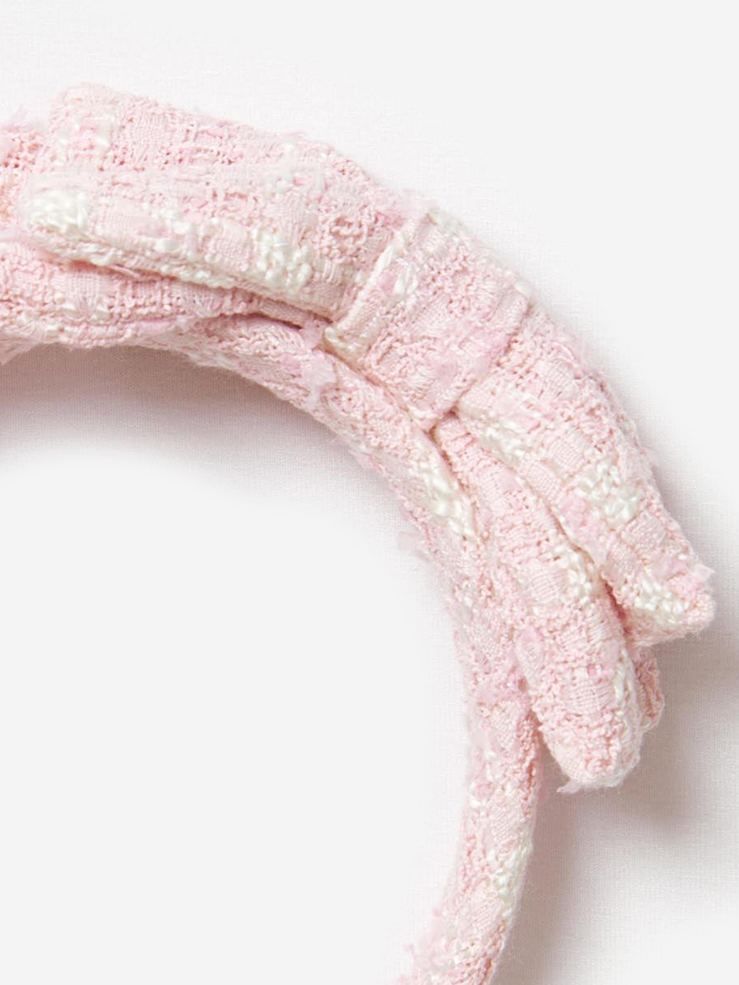 Self Portrait Girls Beaded Headband in Pink