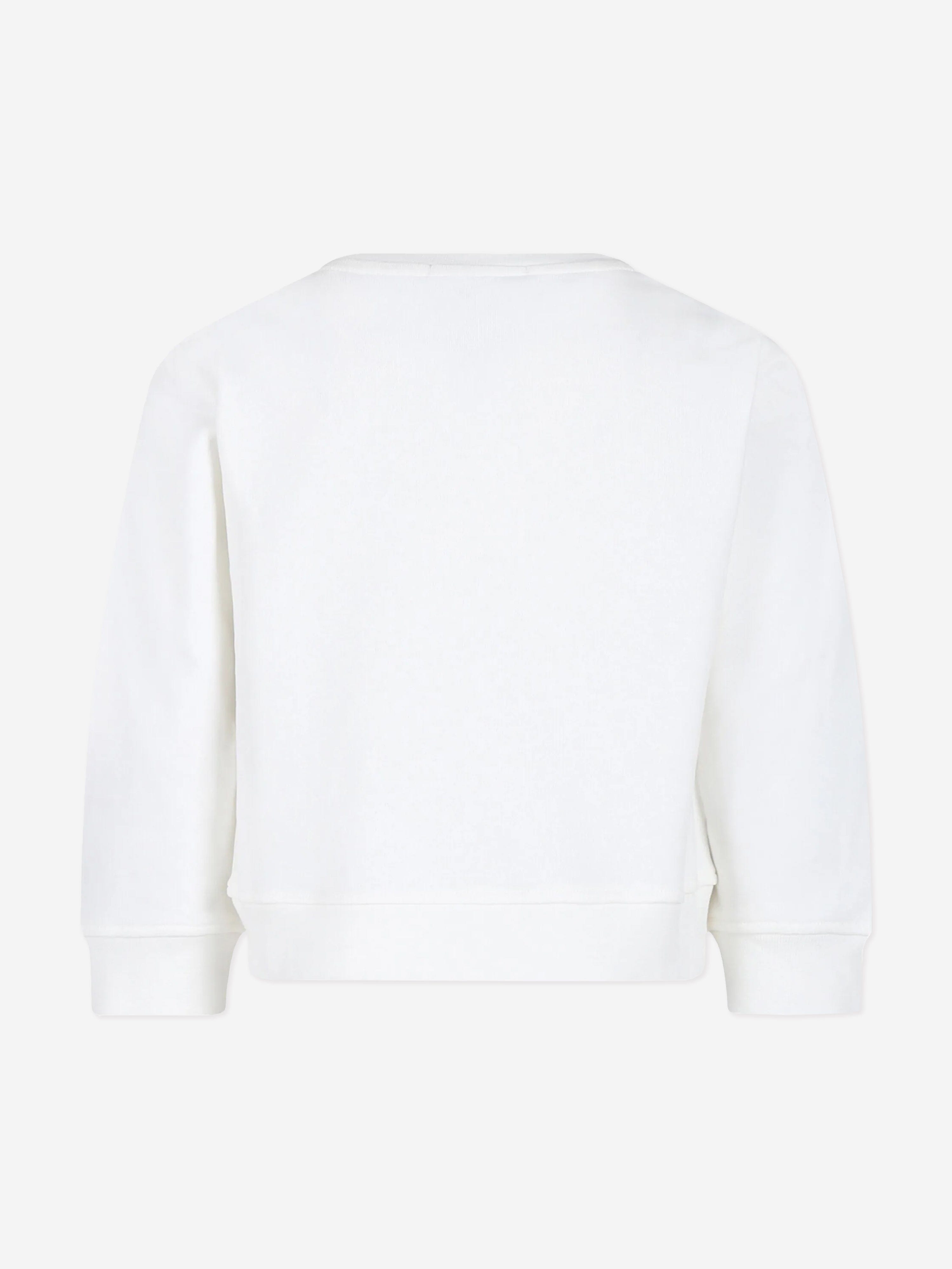 Stella McCartney Girls Logo Print Sweatshirt in Ivory