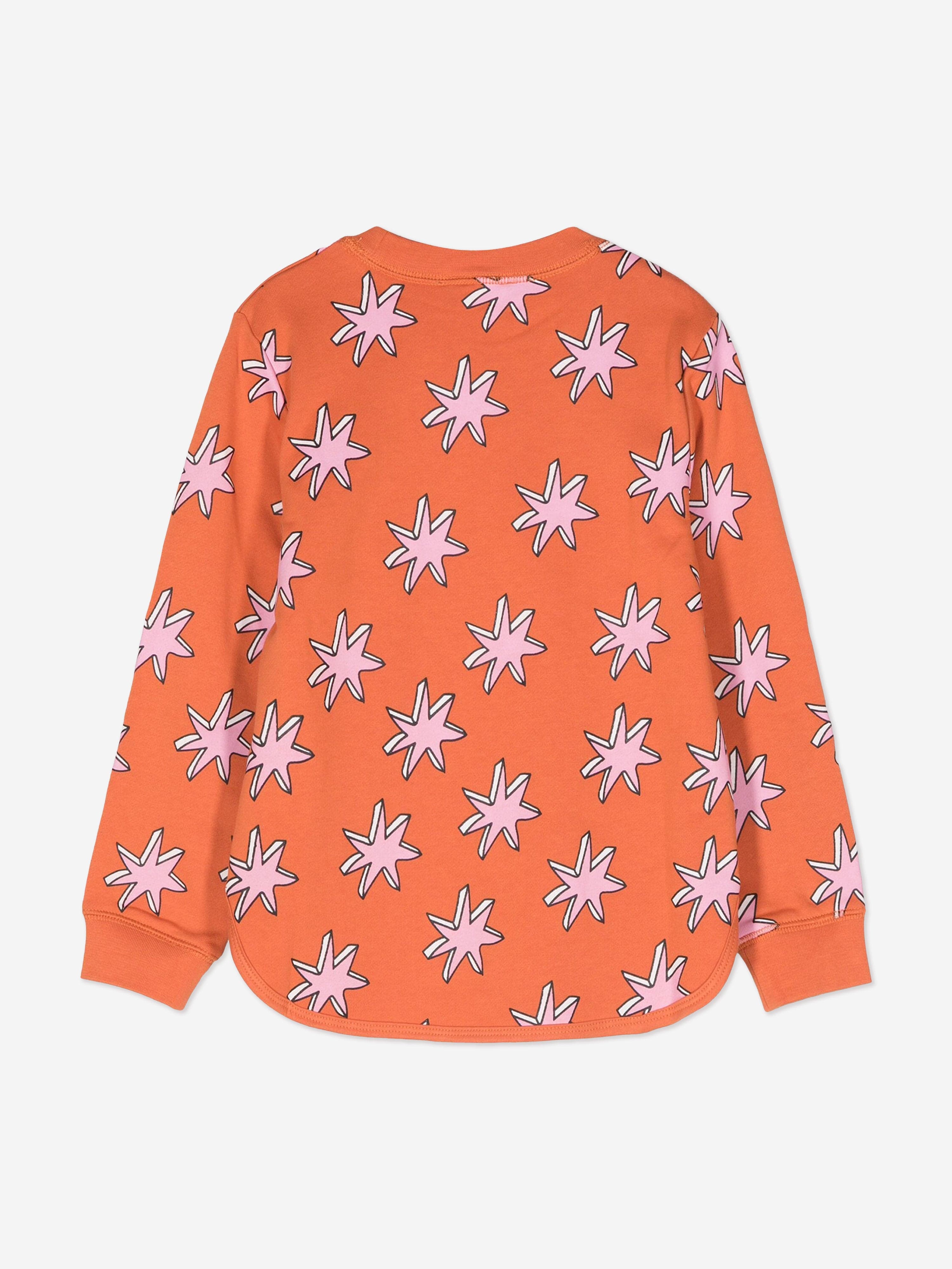 Stella McCartney Girls Fringed Sweatshirt in Orange
