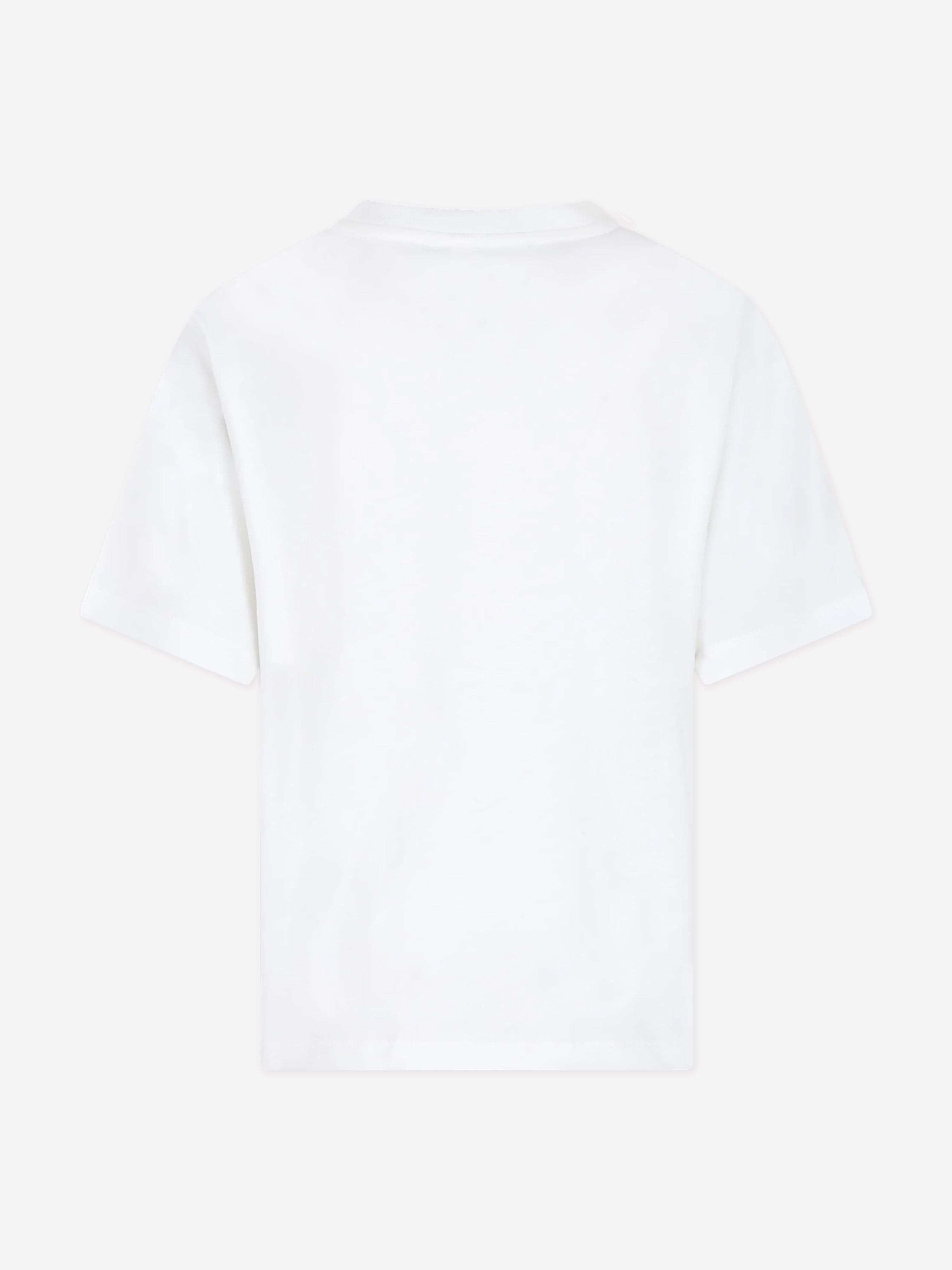 Stella McCartney Girls Logo Print T-Shirt in Ivory