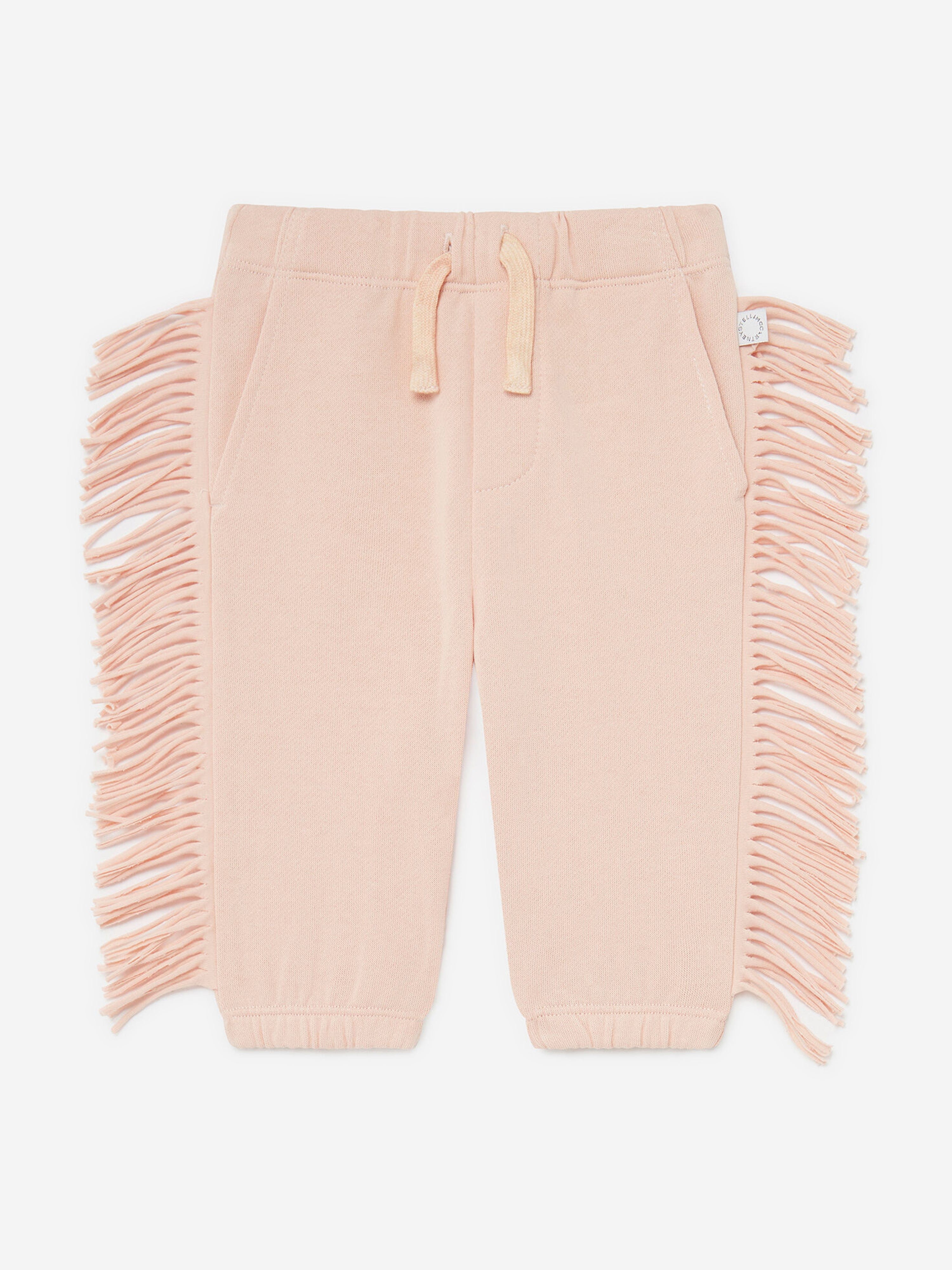 Stella McCartney Baby Girls Fringed Joggers in Pink