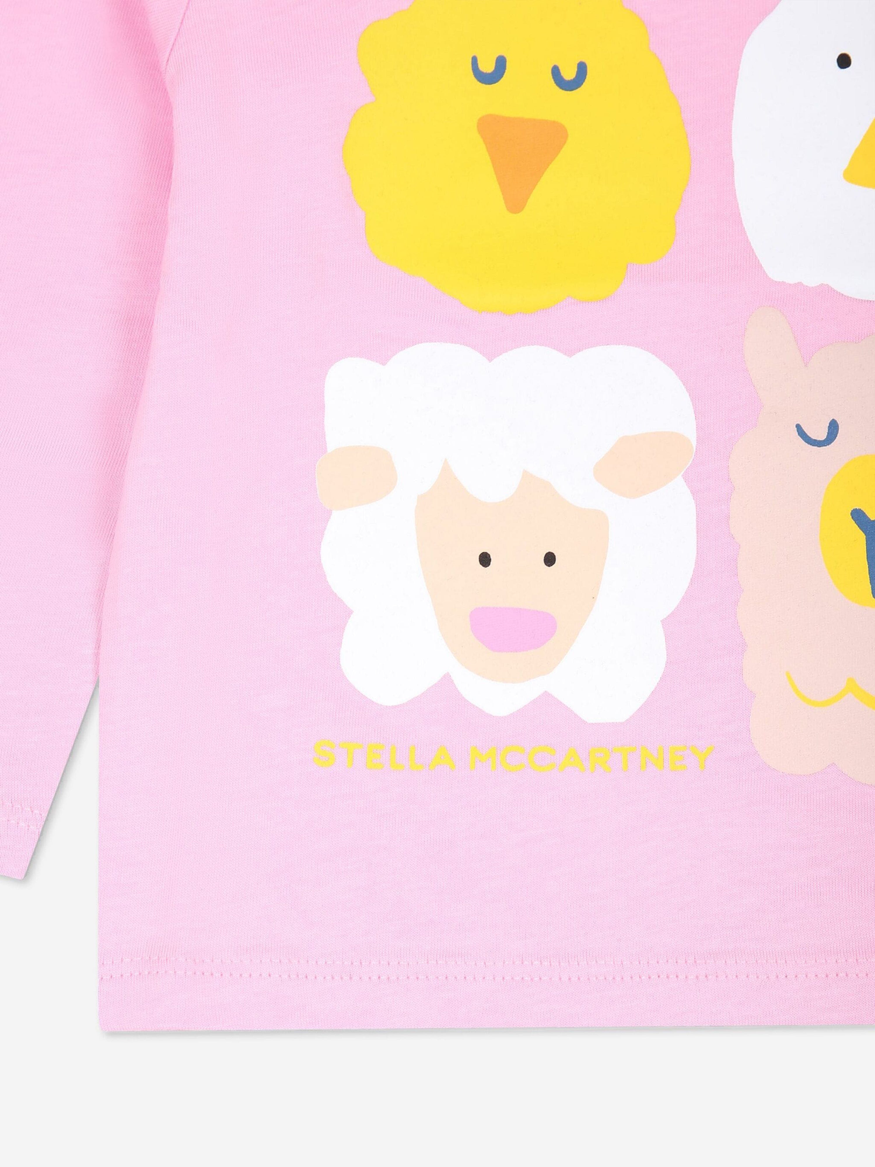 Stella McCartney Baby Girls Animals T-Shirt in Pink